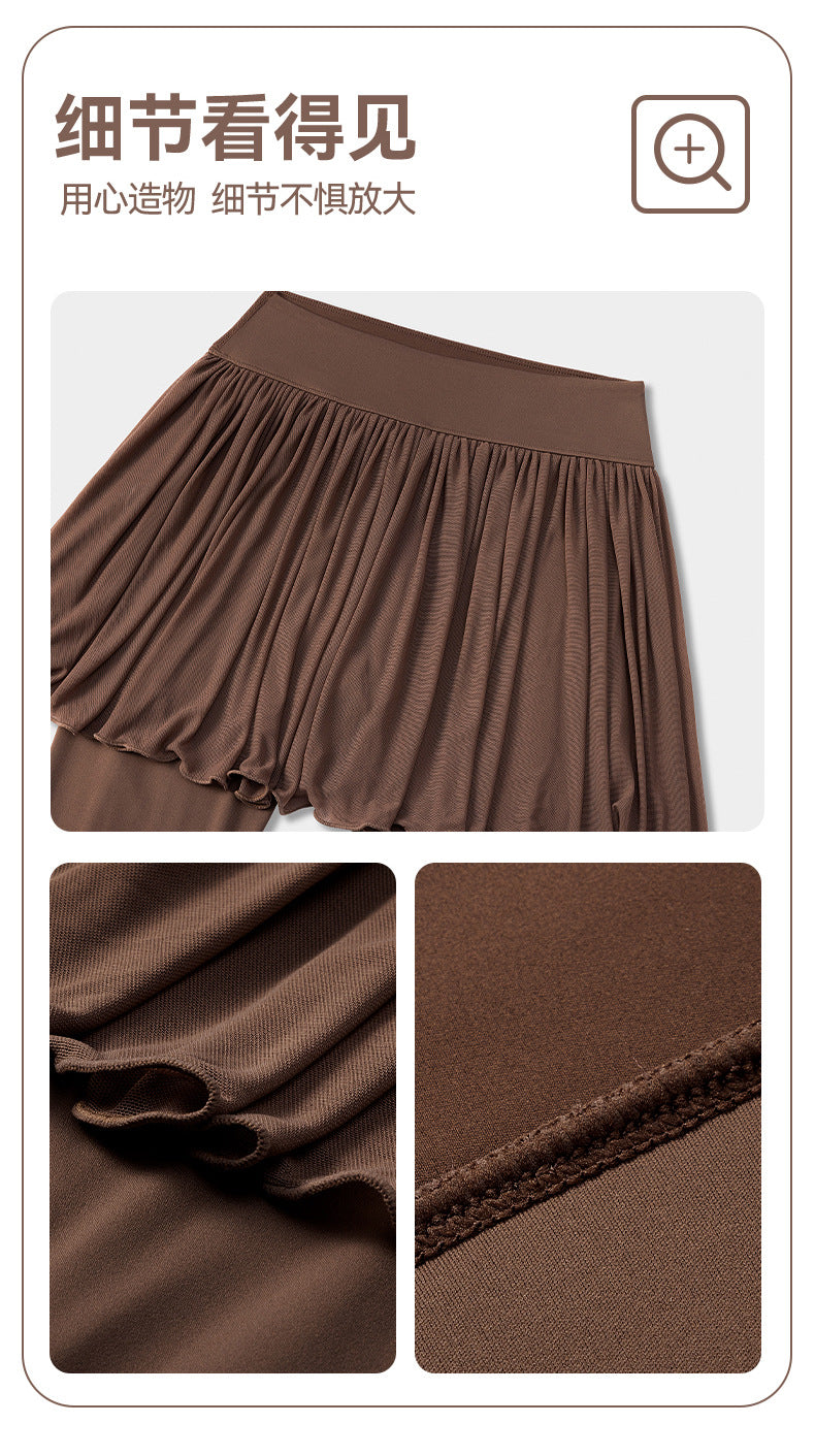 09/2025 Autumn and winter vacation two-piece sports trousers skirt can be worn outside the gym quick-drying running yoga T-shirt beautiful back breathable long sleeves