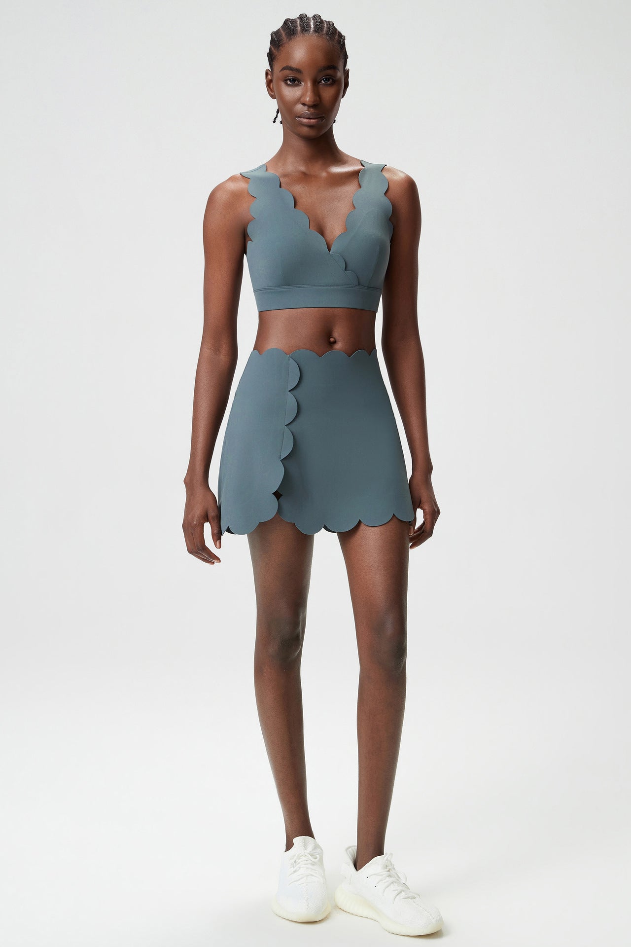 fouregg Summer Tennis Set Plus Size Breathable Badminton Gym Workout Set