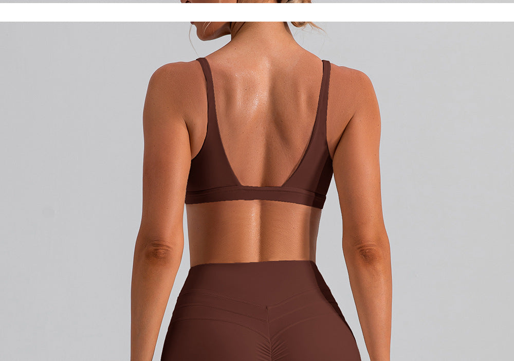 23.7 high-strength yoga bra shockproof tight sports brs underwear Pilates running fitness vest female