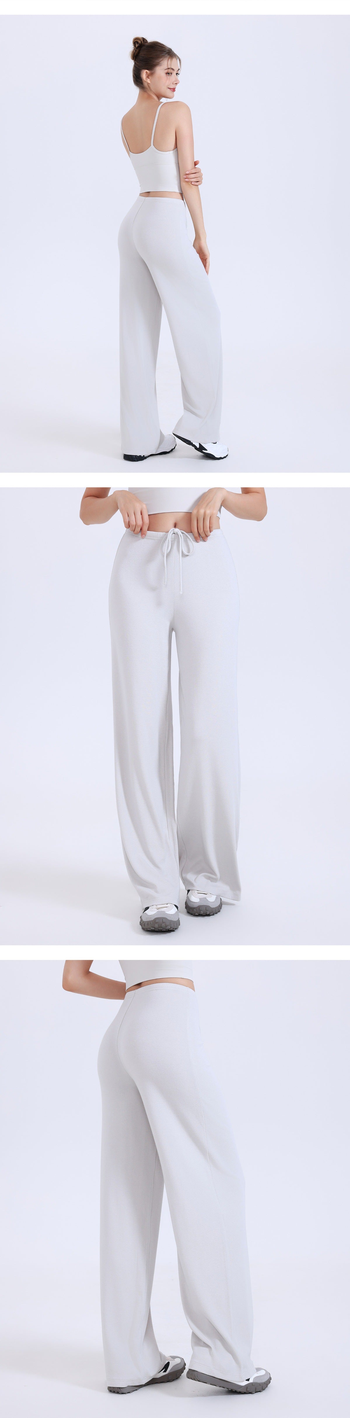 11/2055 Mousse wide-leg athletic pants, loose fit, slimming, drape, outdoor running yoga pants, straight leg pants