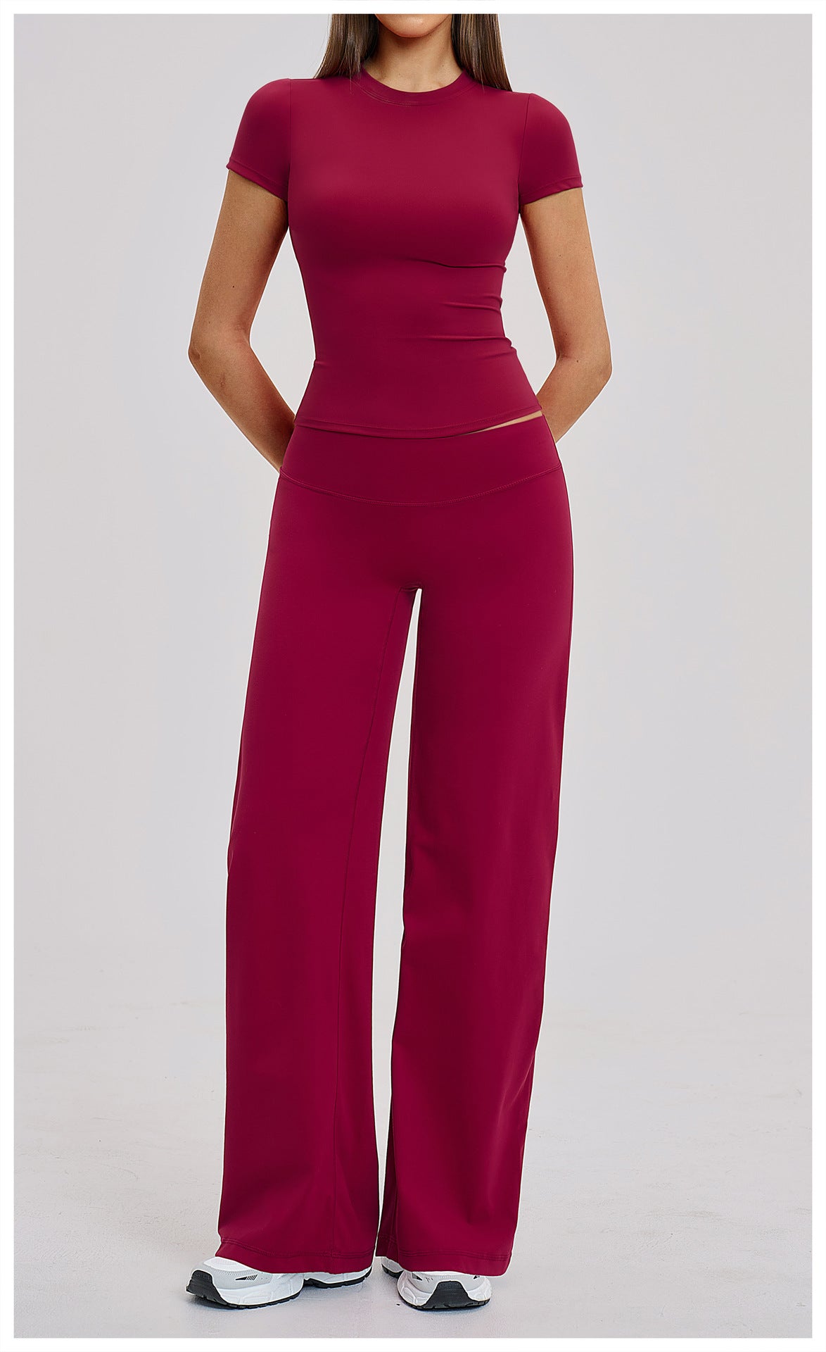 02/2026 Ensemble de yoga robuste - tenue d'exercice et de fitness moulante taille haute pour les loisirs en extérieur et la course. Numéro de modèle : 845