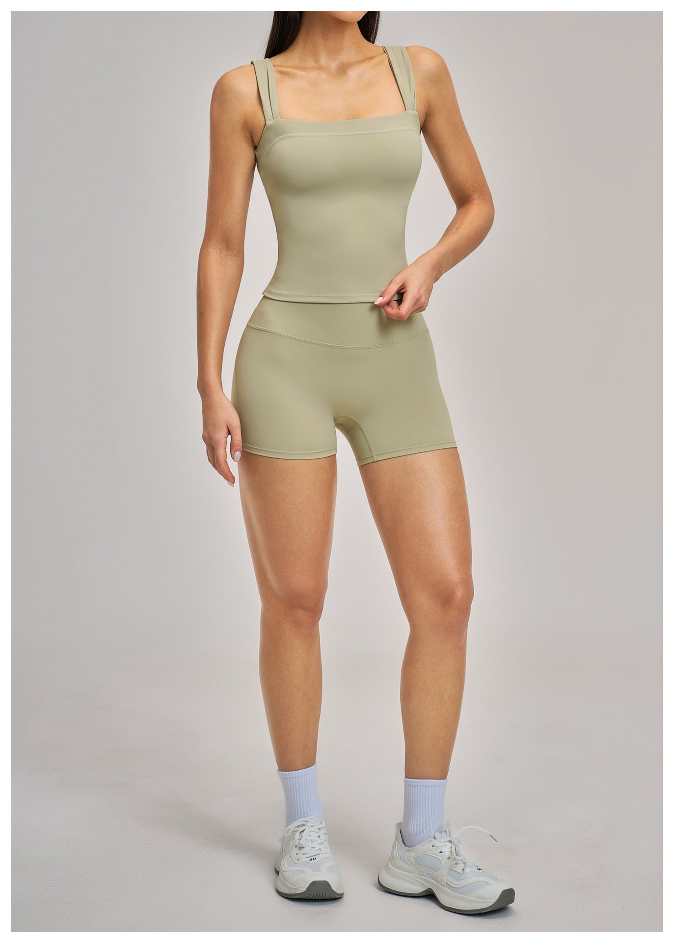 03/2026 Brushed Micro-flare Yoga Set, European and American Style Sports Running Fitness Set, Halter Neck Yoga Suit 4520