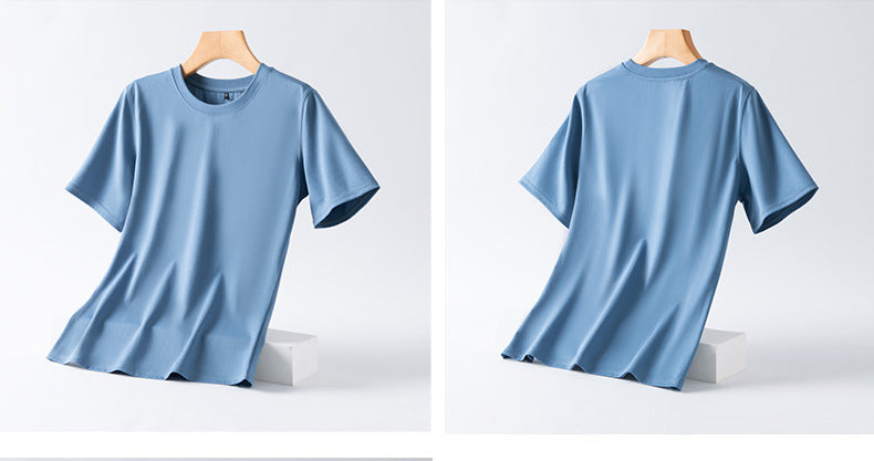 Short-sleeved t-shirt women's linen cotton 2023 spring and summer new round neck solid color top short-sleeved women's half-sleeved bottoming shirt