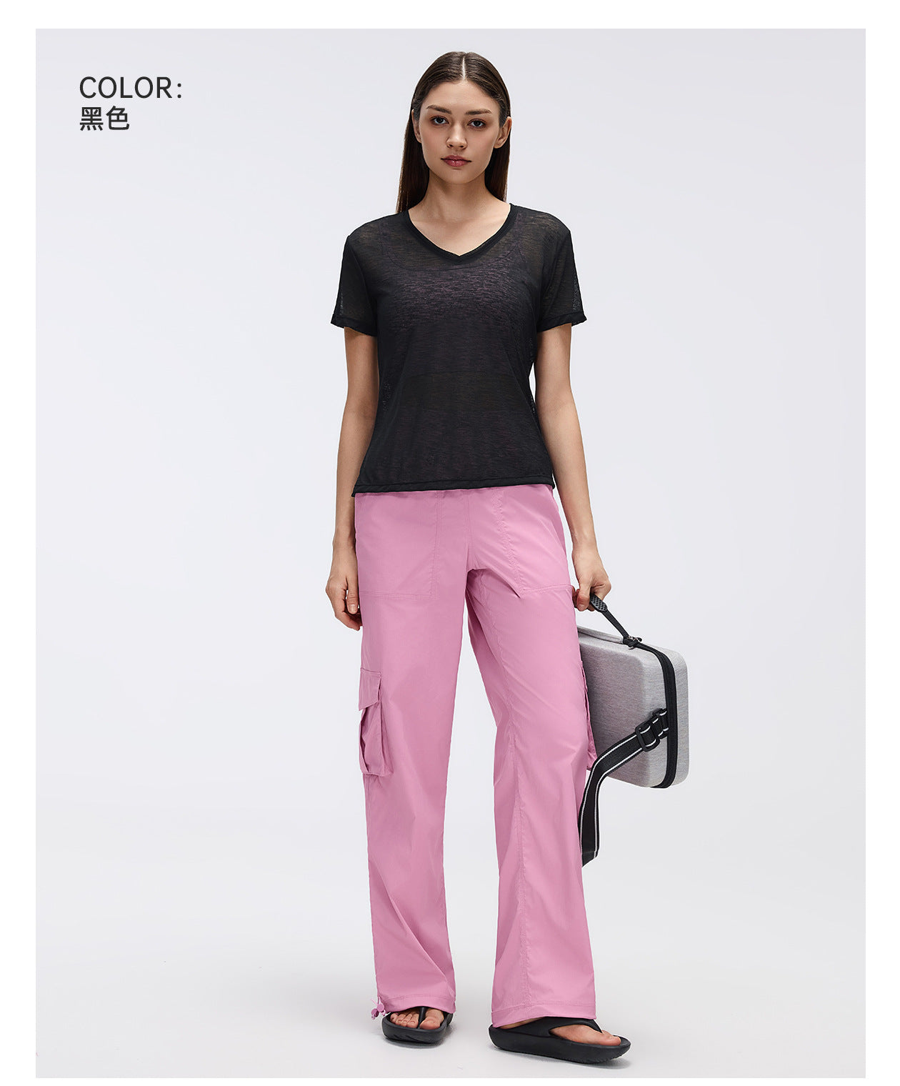 02/2026 Thin, quick-drying yoga cover-up, women's slub yarn loose-fitting breathable fitness sports short-sleeved T-shirt, summer style, D26098