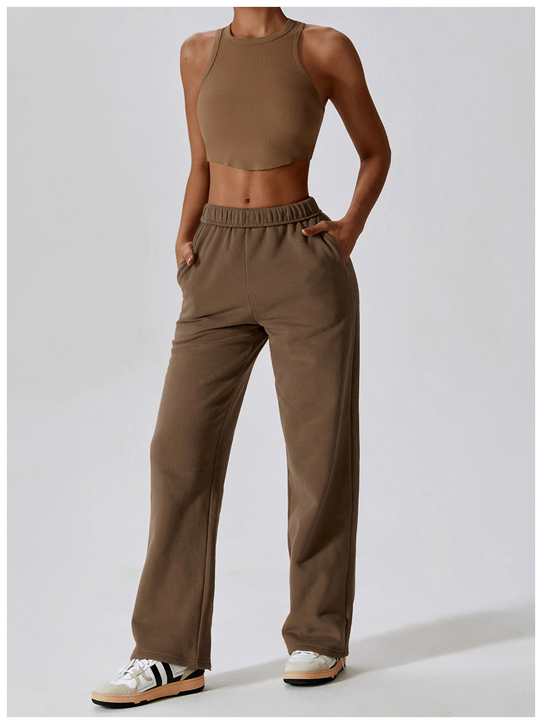 23.08 tight-fitting yoga clothing breathable sports vest I-shaped t-shirt with sleeveless fitness top female 8188