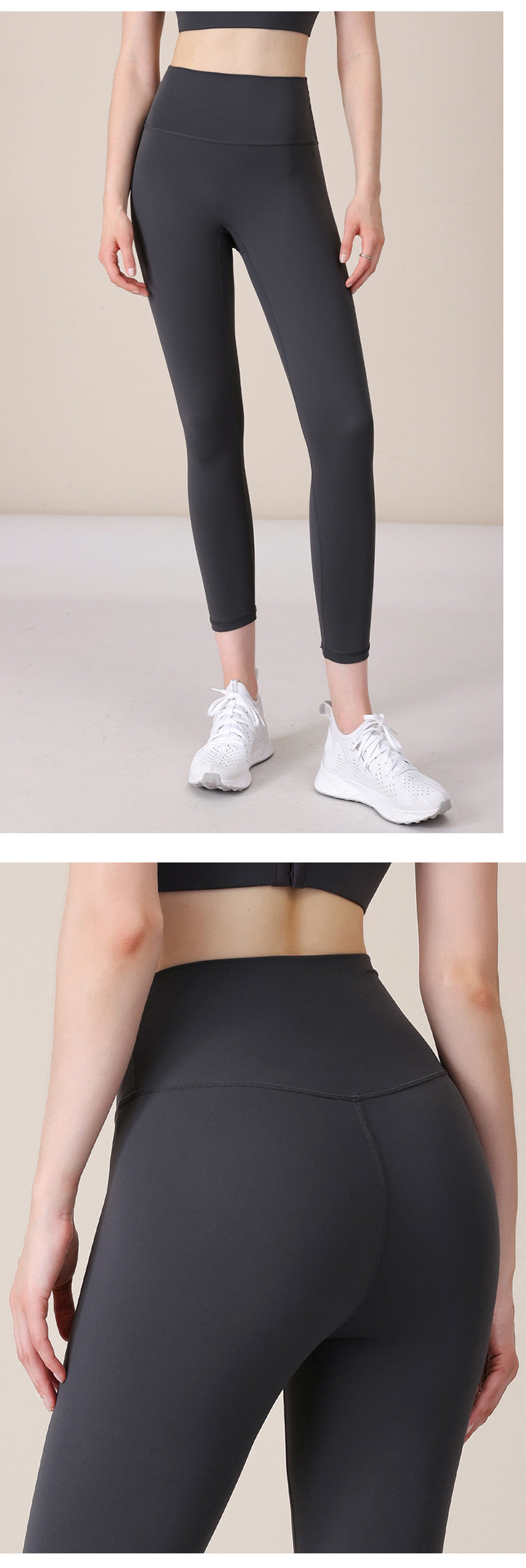 2023.09 New size-free nude yoga pants for women, tight-fitting butt-lifting peach pants, sports fitness pants, belly-controlling, three-point sports pants