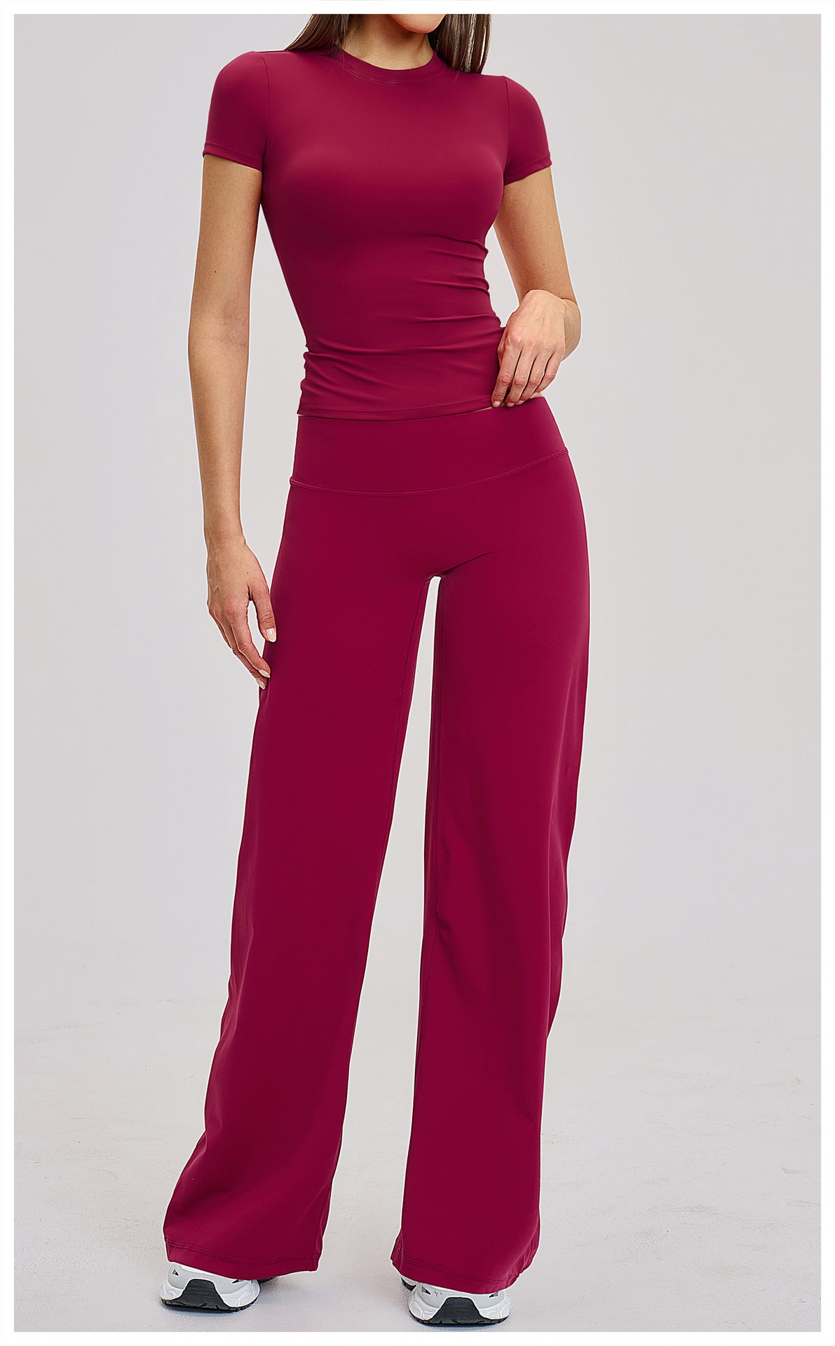 02/2026 Ensemble de yoga robuste - tenue d'exercice et de fitness moulante taille haute pour les loisirs en extérieur et la course. Numéro de modèle : 845