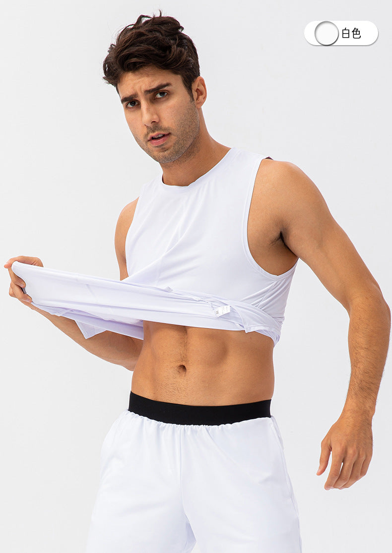 FOUREGG 23.07 Men's summer fitness loose vest quick-drying breathable basketball running T-shirt moisture-wicking wide-shouldered sports vest 21113