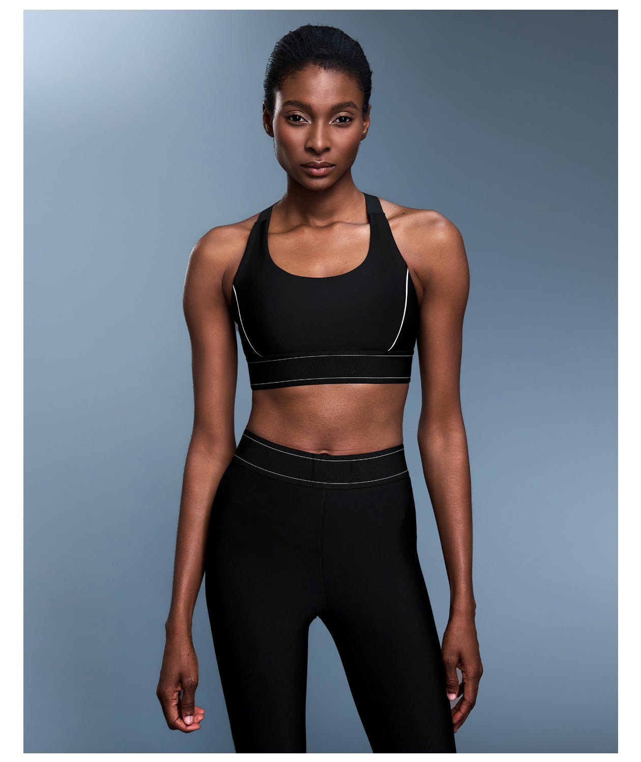 03/2023 Contrast color adjustable shoulder strap CF cloud sense sports underwear high-intensity training sports bra