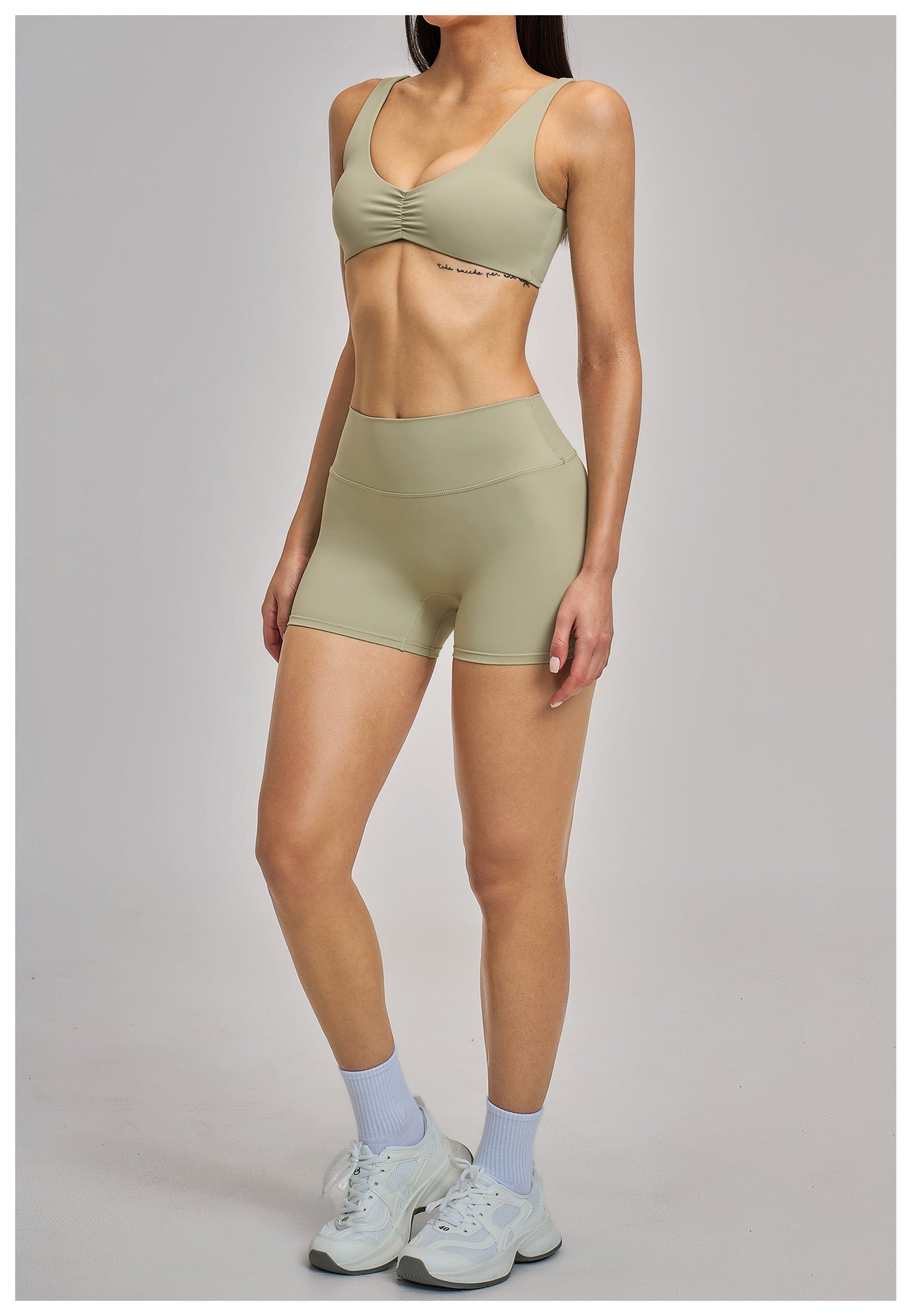 03/2026 Ensemble de Yoga en Micro Flannel Robuste - Ensemble Sportif de Course et Fitness Style Européen - Vêtements de Yoga à Dos Nu et Cou Attaché - 4520
