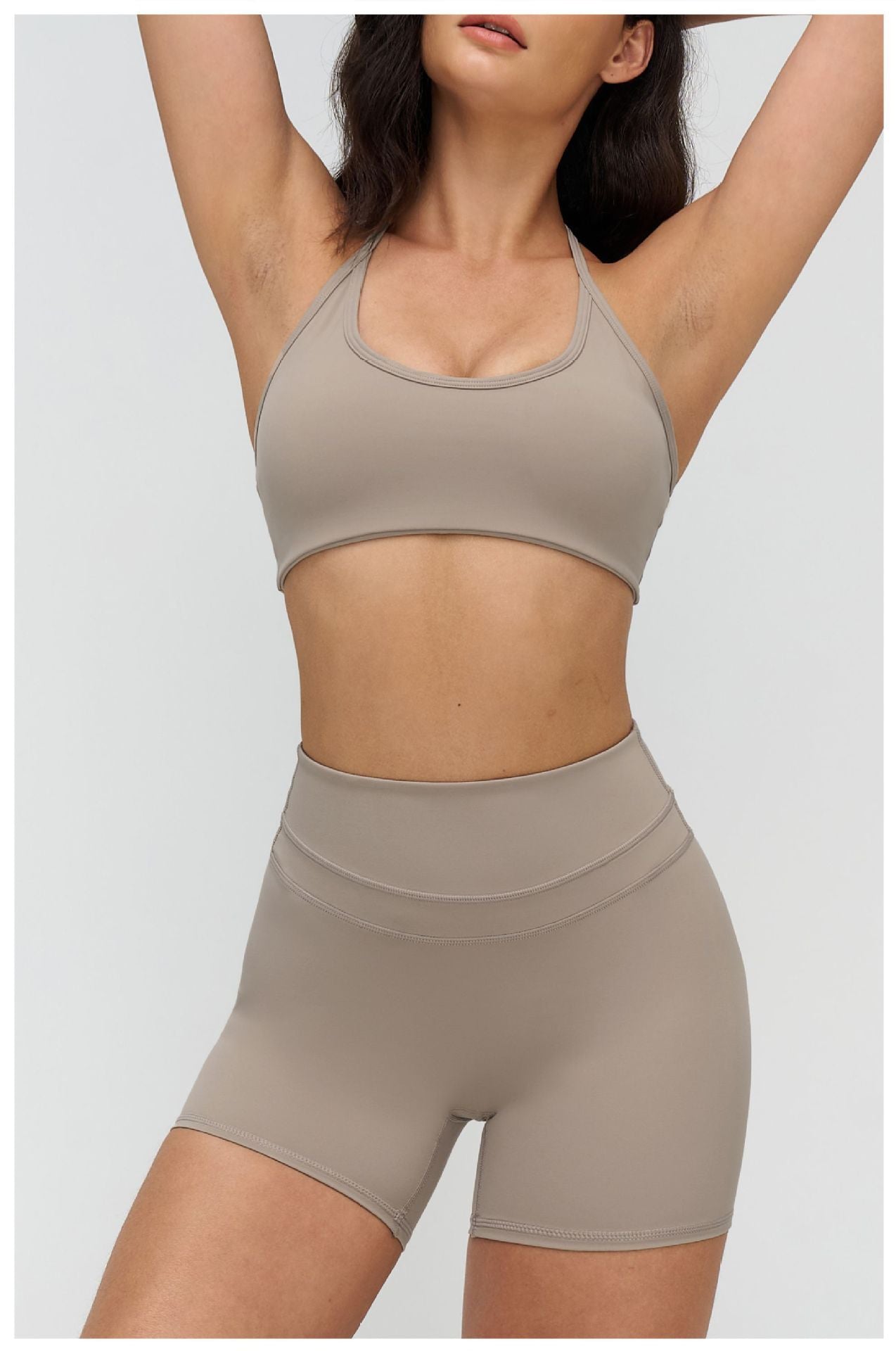 12/2025 European and American brushed yoga bra, neck-hanging hollow beauty back bra, fitness running sports underwear for women 3109