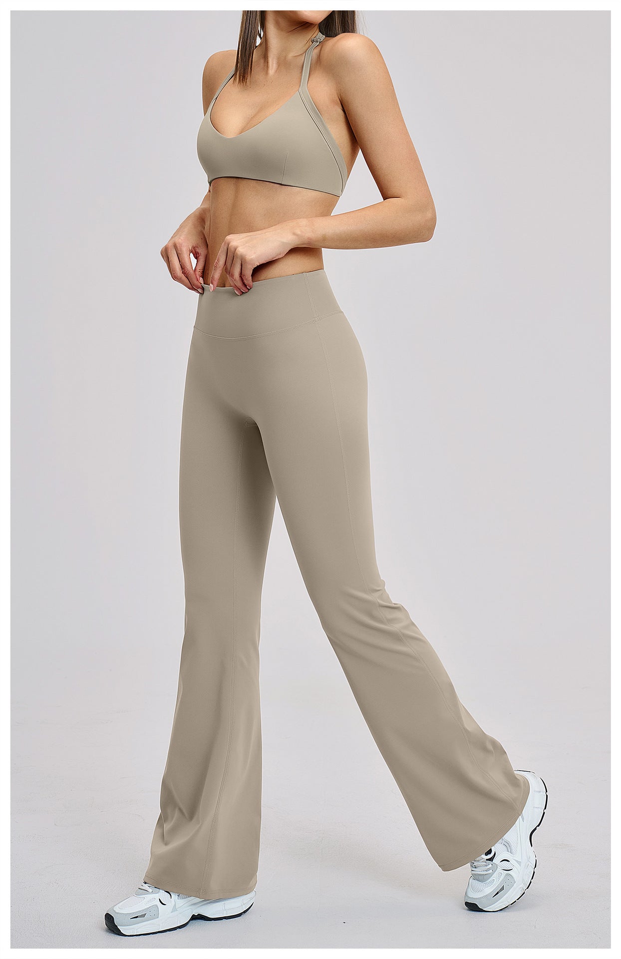03/2026 Conjunto Deportivo de Yoga de Felpa Cepillada con Cuello Hueco y Espalda Bonita - Conjunto Deportivo para Correr y Fitness 4201