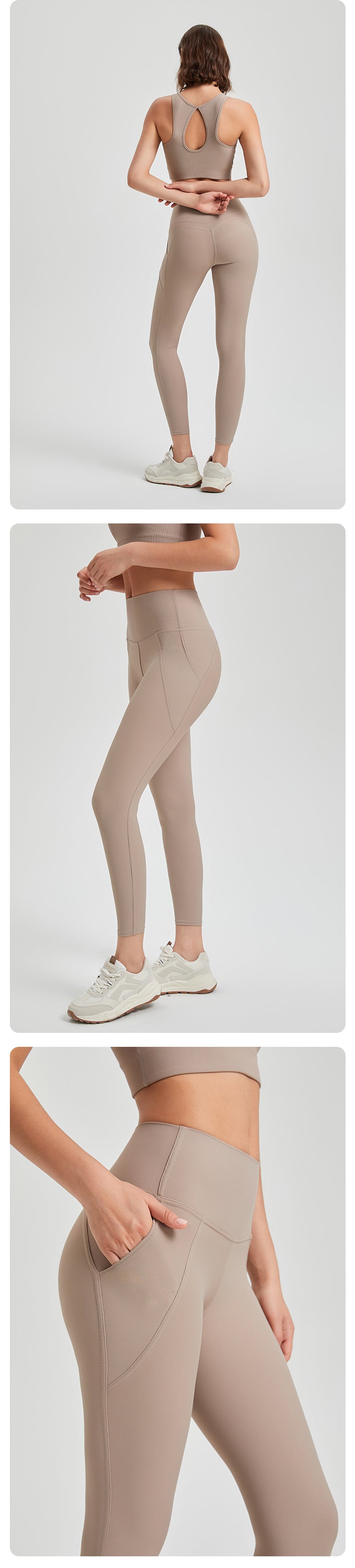 2023.08 yoga pants women's high waist peach hip lifting running sports leggings European and American fitness yoga clothing outerwear trousers