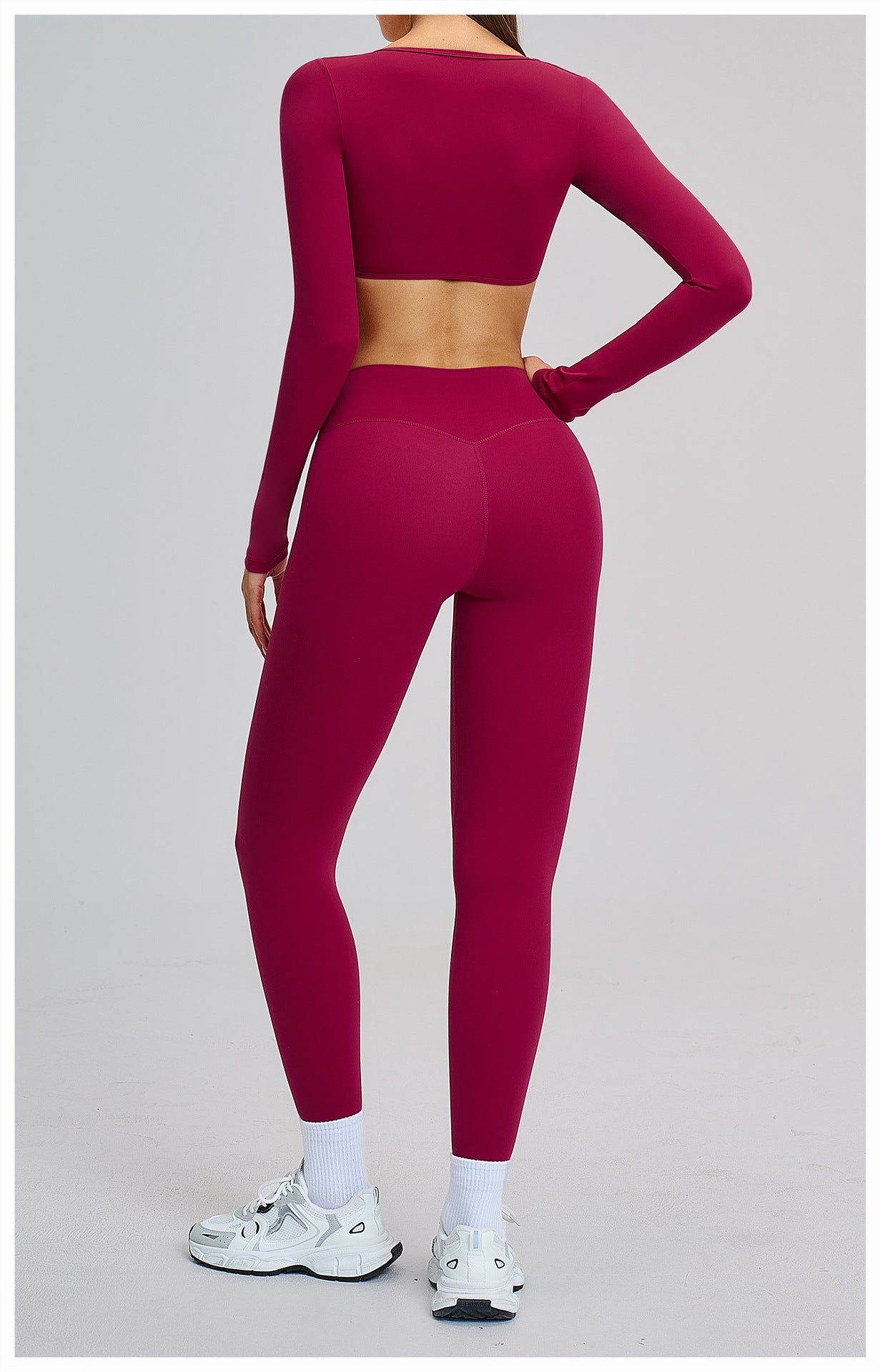 03/2026 Brushed Micro-flare Yoga Set, European and American Style Sports Running Fitness Set, Halter Neck Yoga Suit 4201