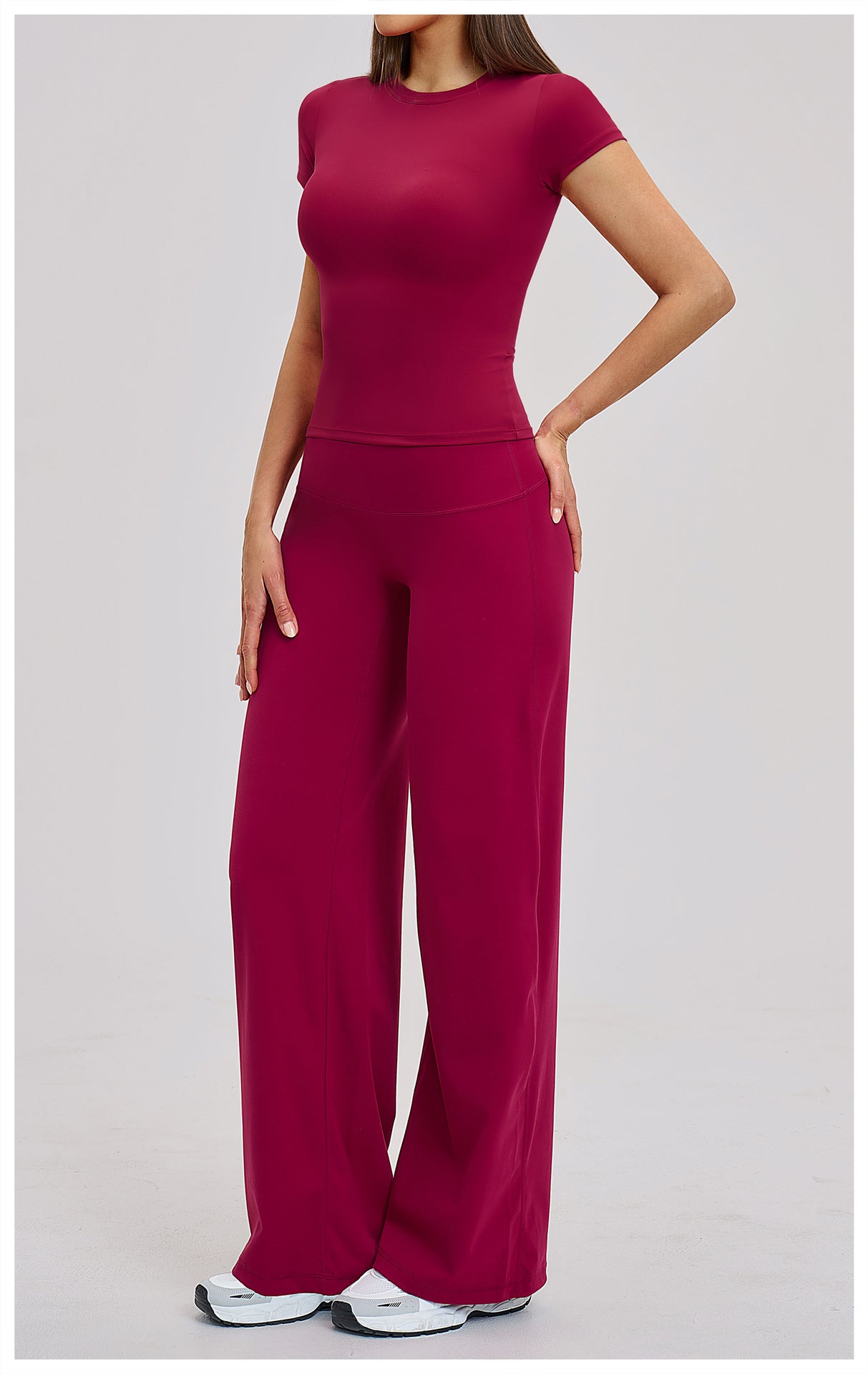 02/2026 Ensemble de yoga robuste - tenue d'exercice et de fitness moulante taille haute pour les loisirs en extérieur et la course. Numéro de modèle : 845