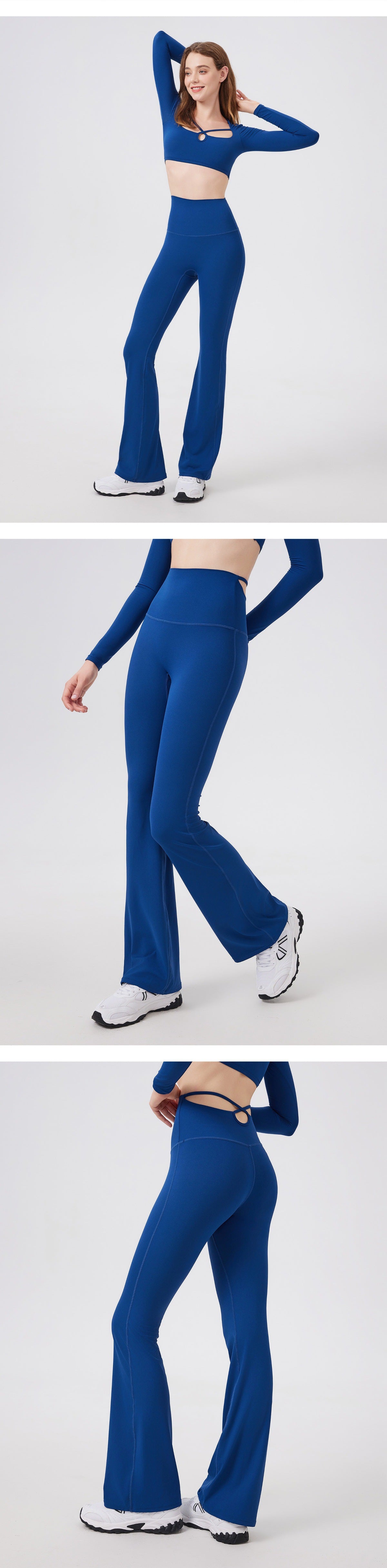 09/2025 High-waisted, hollowed-out, cloud-like, tight-fitting long pants, anti-rolling yoga pants, women's hip-lifting sports pants, fitness pants -