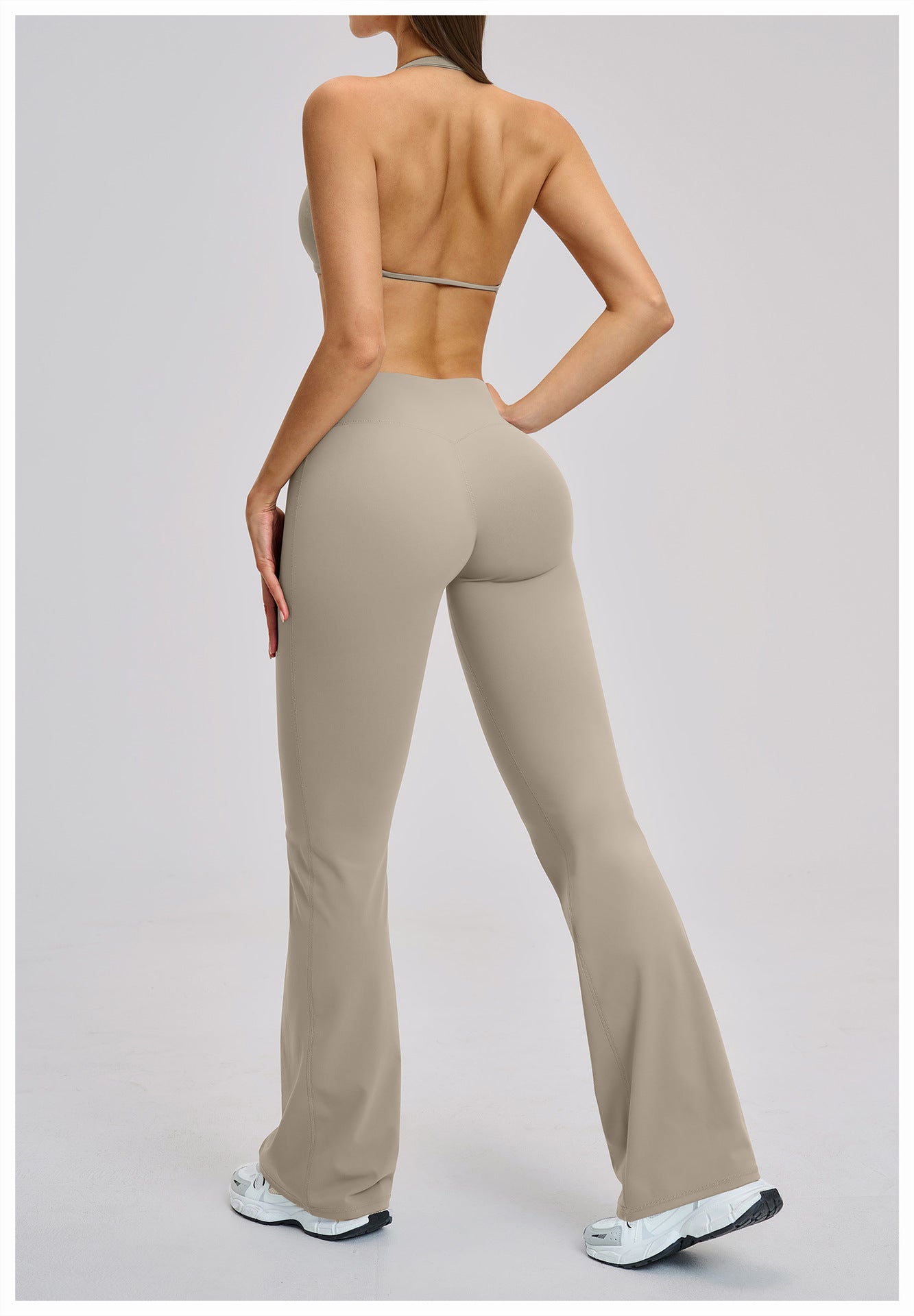 03/2026 Conjunto Deportivo de Yoga de Felpa Cepillada con Cuello Hueco y Espalda Bonita - Conjunto Deportivo para Correr y Fitness 4201