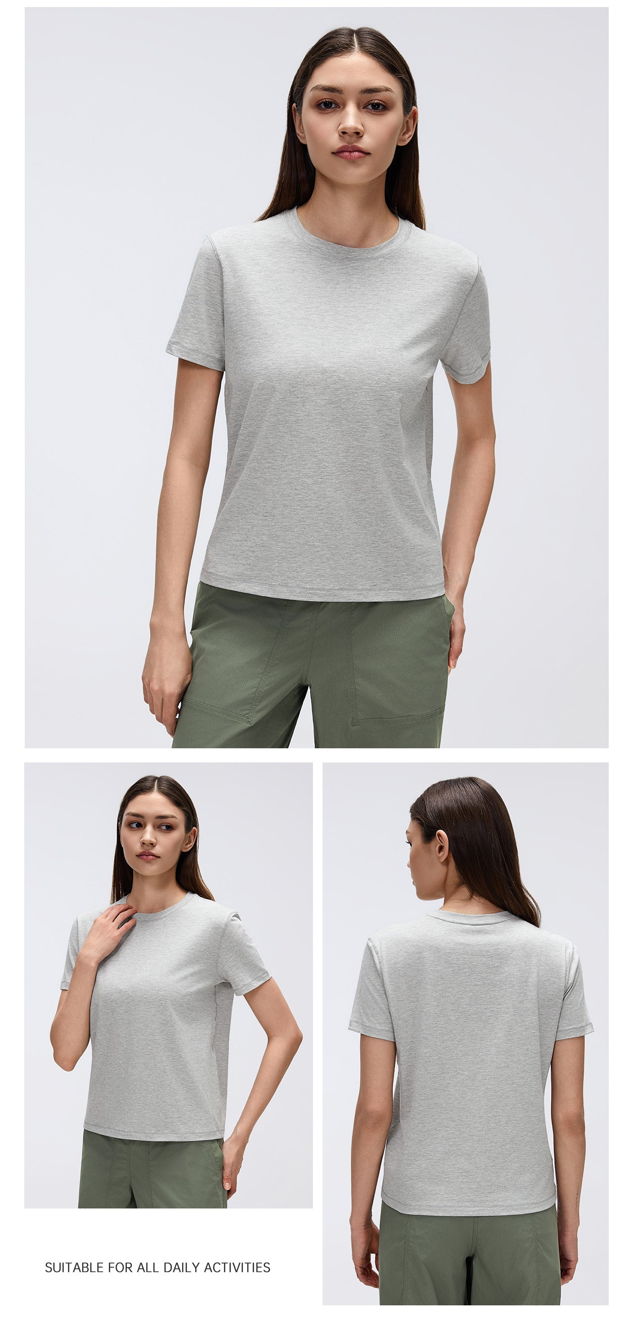 02/2026 Women's Summer Crew Neck Short Sleeve T-Shirt, Quick-Drying, Breathable, Running, Fitness, Casual Sports, Yoga, Short Sleeve, D26072