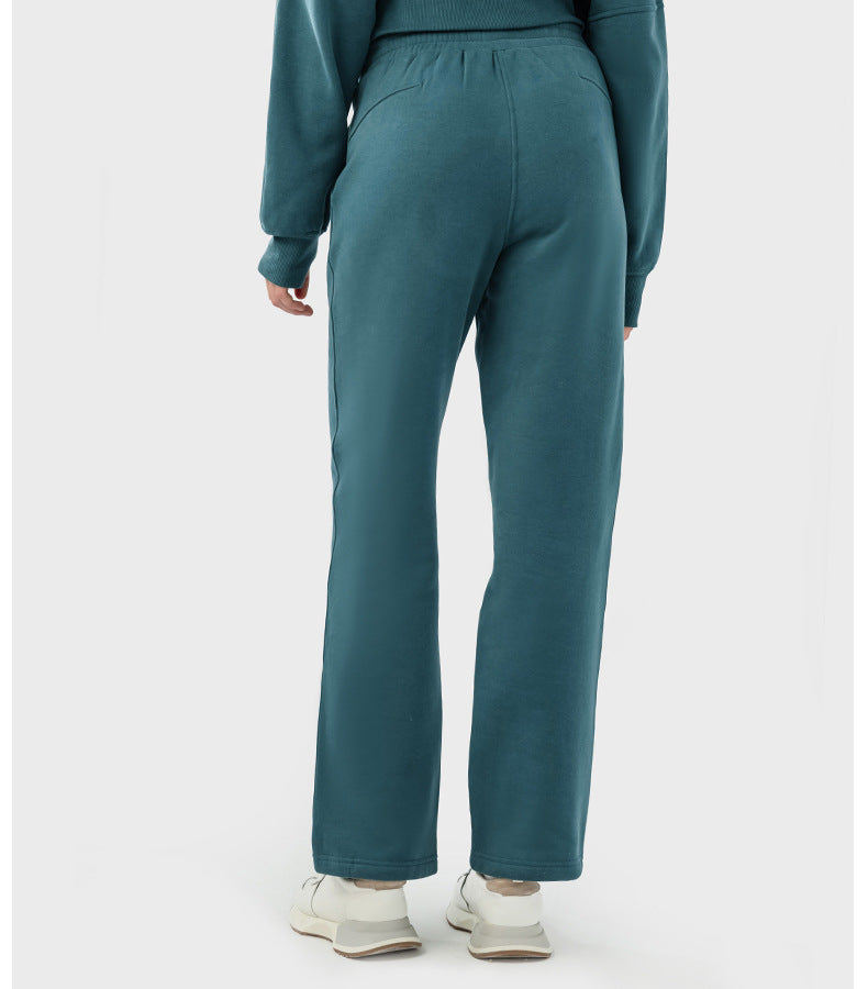 2023.09 SCA add velvet inside warm loose tracksuit pants women comfortable skin fashion everything yoga casual sweatpants women