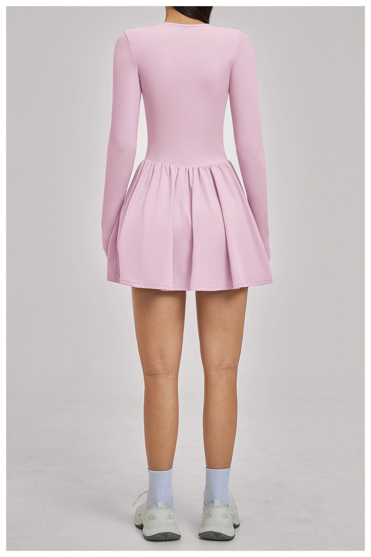 03/2026  Falda de tenis FOUREGG de imitación de dos piezas al por mayor, capa base, falda con bolsillo anticomprometida para fitness, vestido deportivo 9577