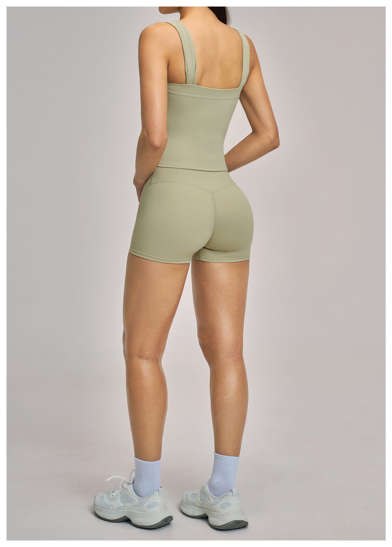 03/2026 Brushed Micro-flare Yoga Set, European and American Style Sports Running Fitness Set, Halter Neck Yoga Suit 4520