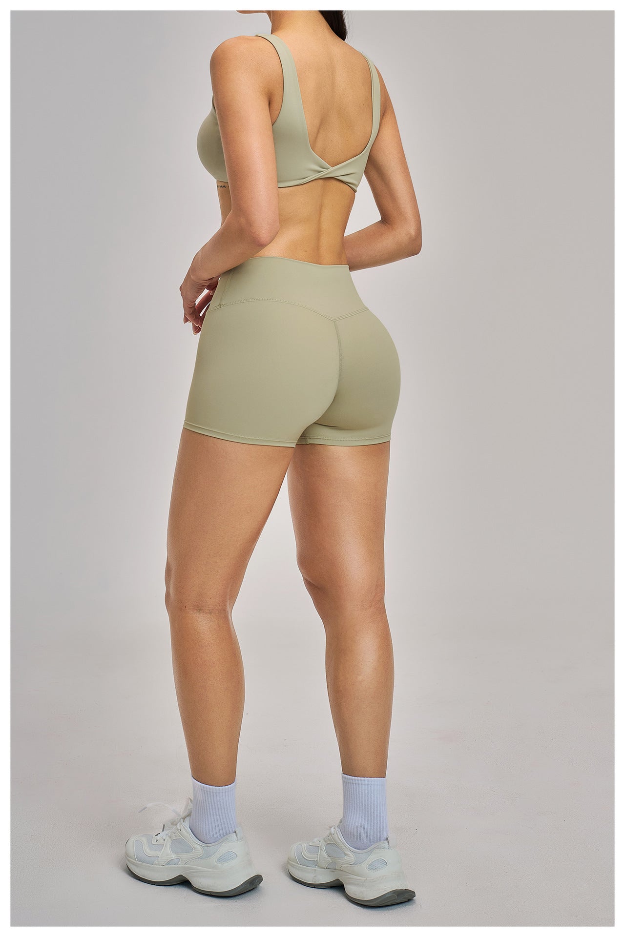03/2026 Ensemble de Yoga en Micro Flannel Robuste - Ensemble Sportif de Course et Fitness Style Européen - Vêtements de Yoga à Dos Nu et Cou Attaché - 4520
