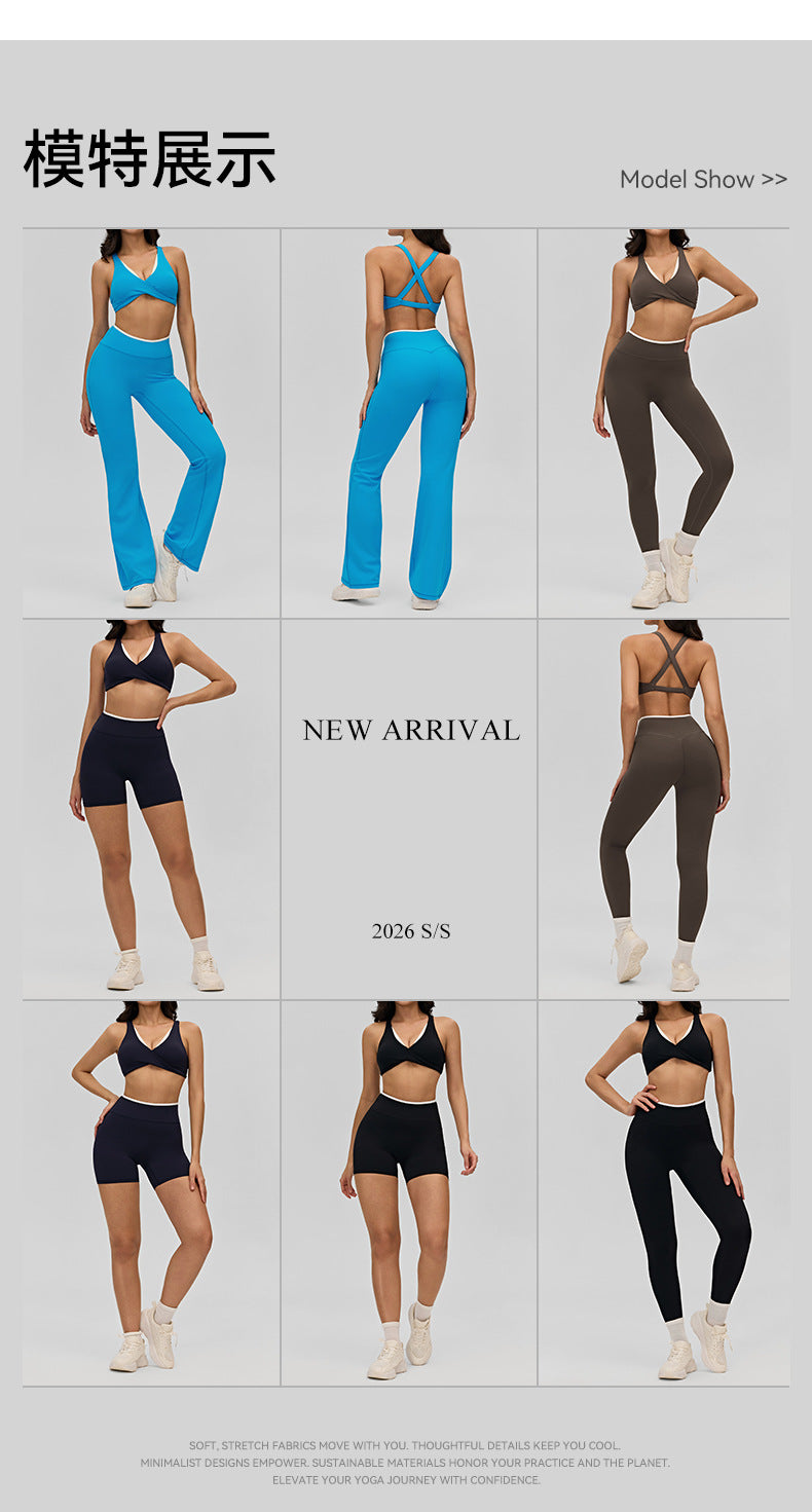 02/2026 Women's color-blocked backless bodycon yoga suit, suitable for running, sports, fitness, and yoga.