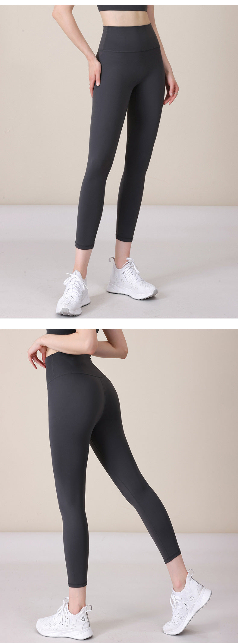 2023.09 New size-free nude yoga pants for women, tight-fitting butt-lifting peach pants, sports fitness pants, belly-controlling, three-point sports pants