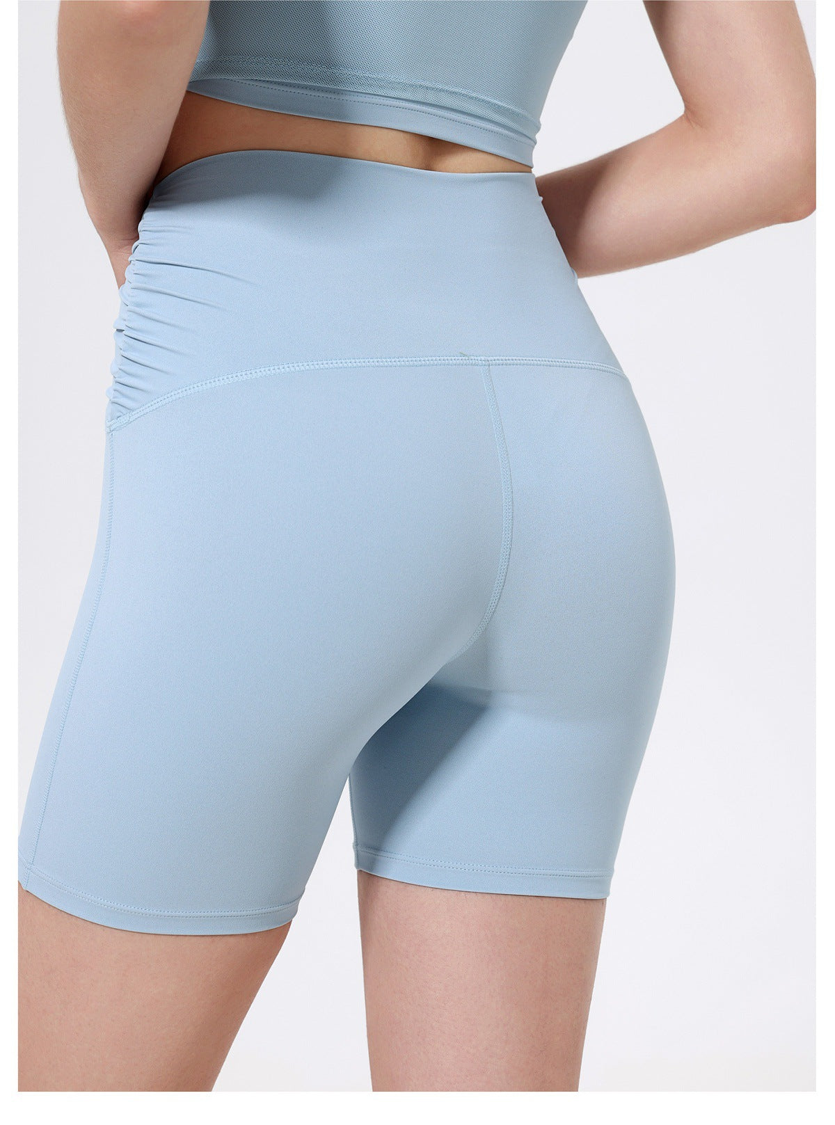 12/2025  fouregg Ruched Booty Yoga Shorts Nude-Feel High-Waist Gym Biker ShortsDK3119