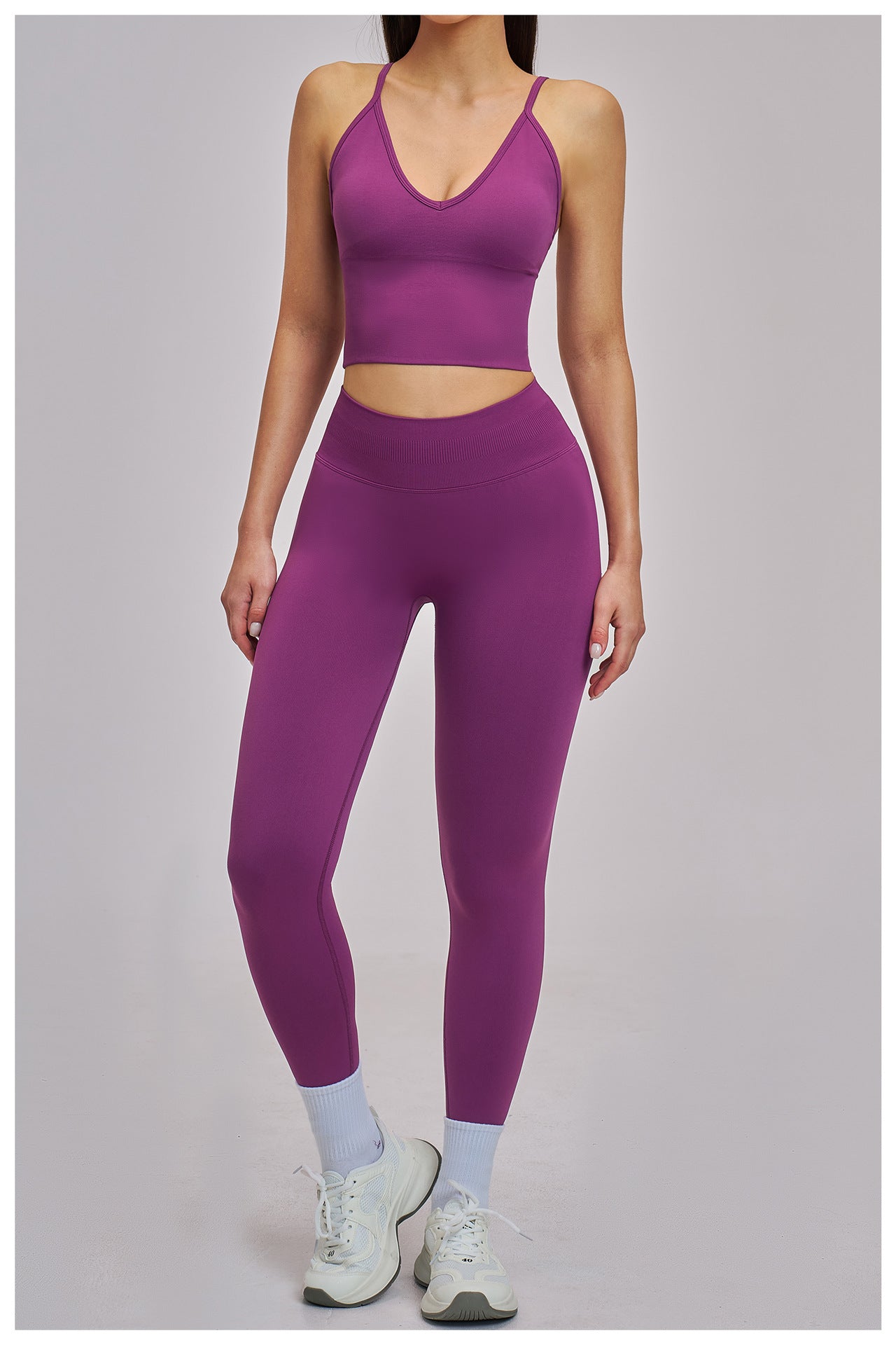 03/2026 Wholesale FOUREGG #5518 Seamless Sets: High-impact Racerback & Naked-feel. Performance gear for 2026 Pickleball & Gym.