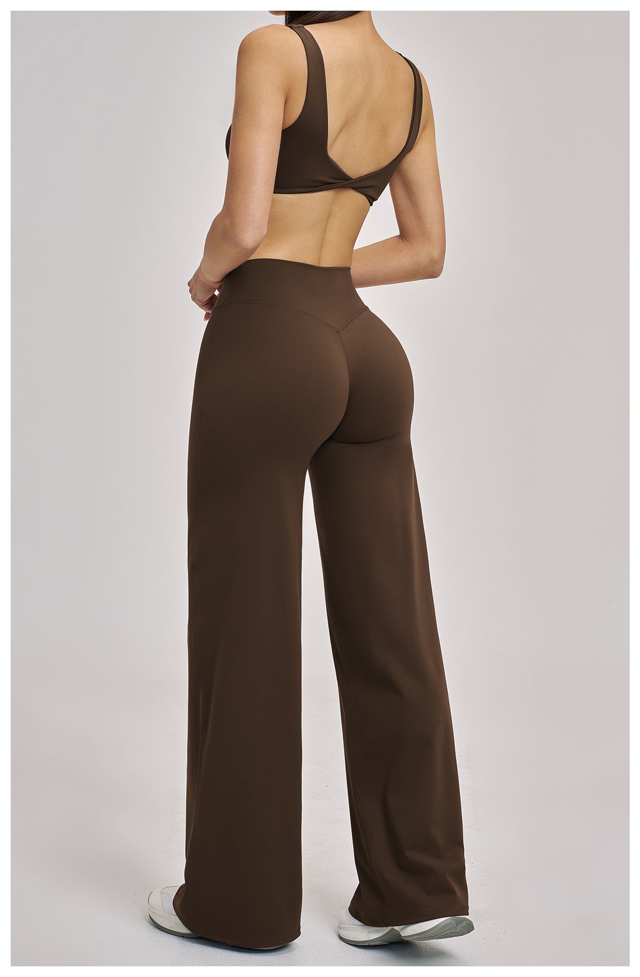 03/2026 Brushed Yoga Set, Sports Wide-Leg Set, Outdoor Casual Sports Set 4520