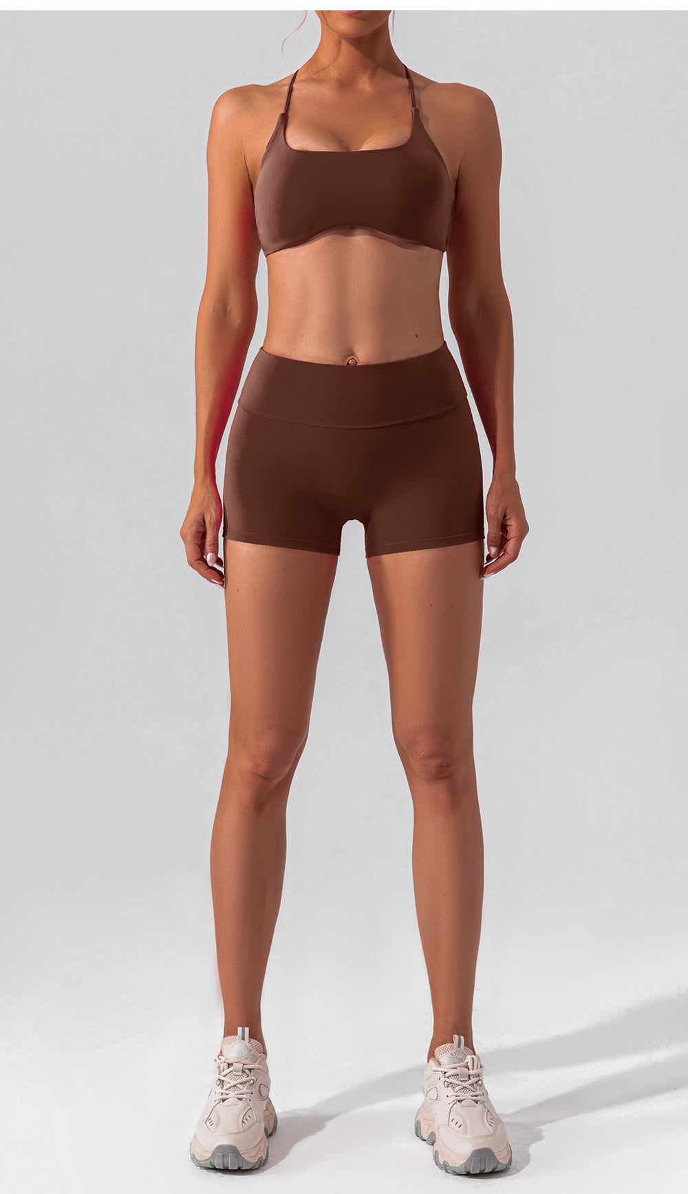 Women Shorts high-waist fitness shorts without embarrassing lines double-sided brushed yoga pants women's hip-lifting tight sports shorts