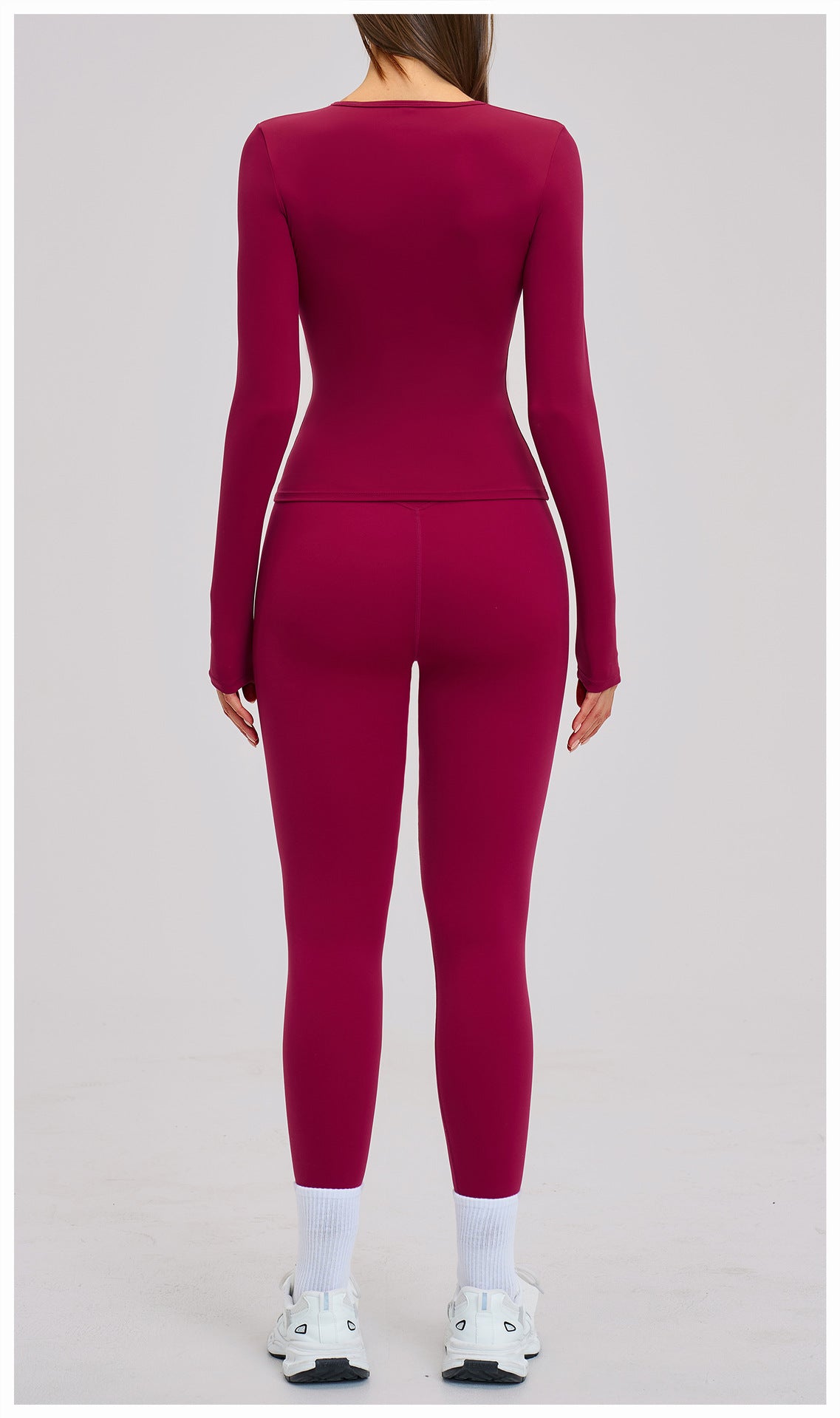 02/2026 Yoga set, brushed microfiber tight-fitting sport and casual outfit for women, outdoor running and fitness set, 8519