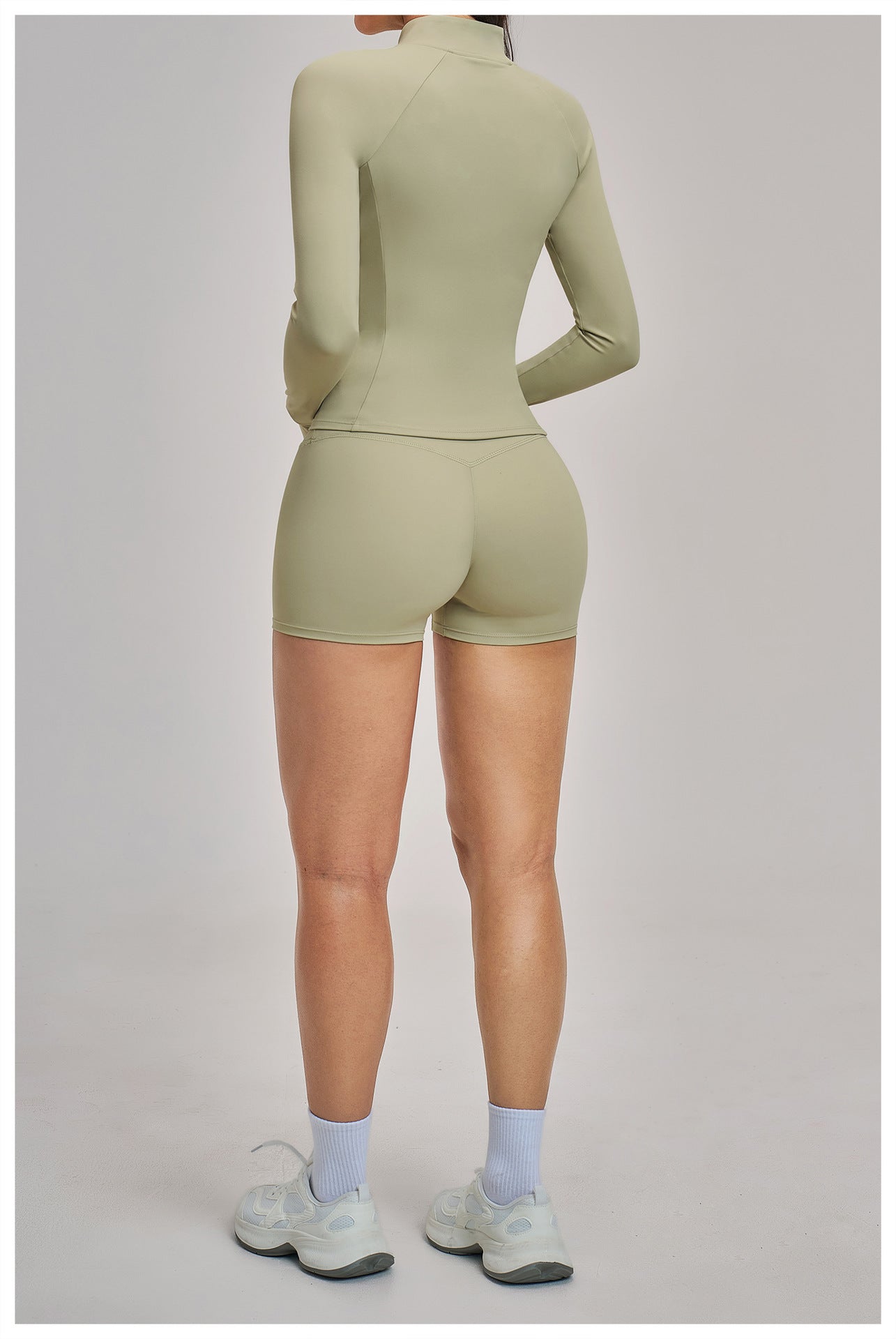 03/2026  Quick-drying fitness set with zipper, casual set for women, outdoor cycling, running and sports outfit, 4510