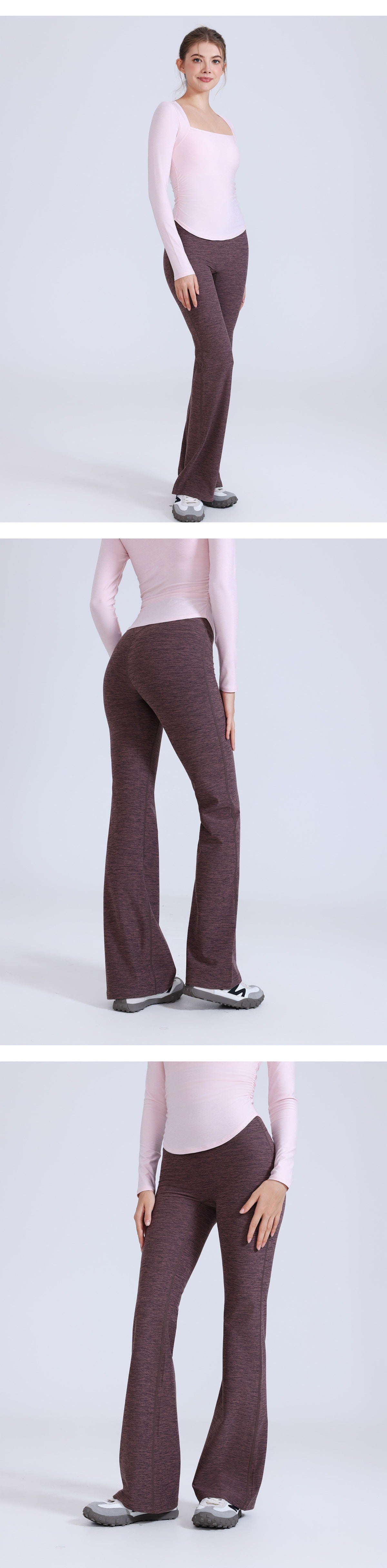 11/2025 High-waisted, slimming, cloud-like snowflake yarn long pants, slim fit, anti-rolling yoga pants, women's hip-lifting running sports pants.
