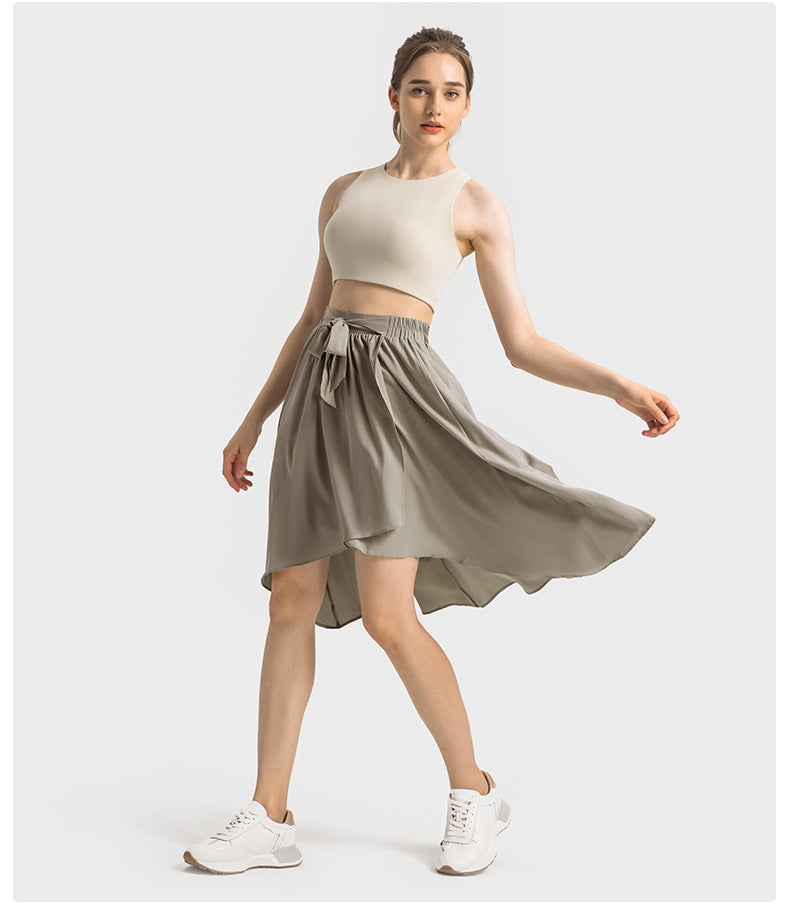 Luxtre new product pleated horse face skirt fashion outer wear anti-light water cooling cooling sports skirt summer