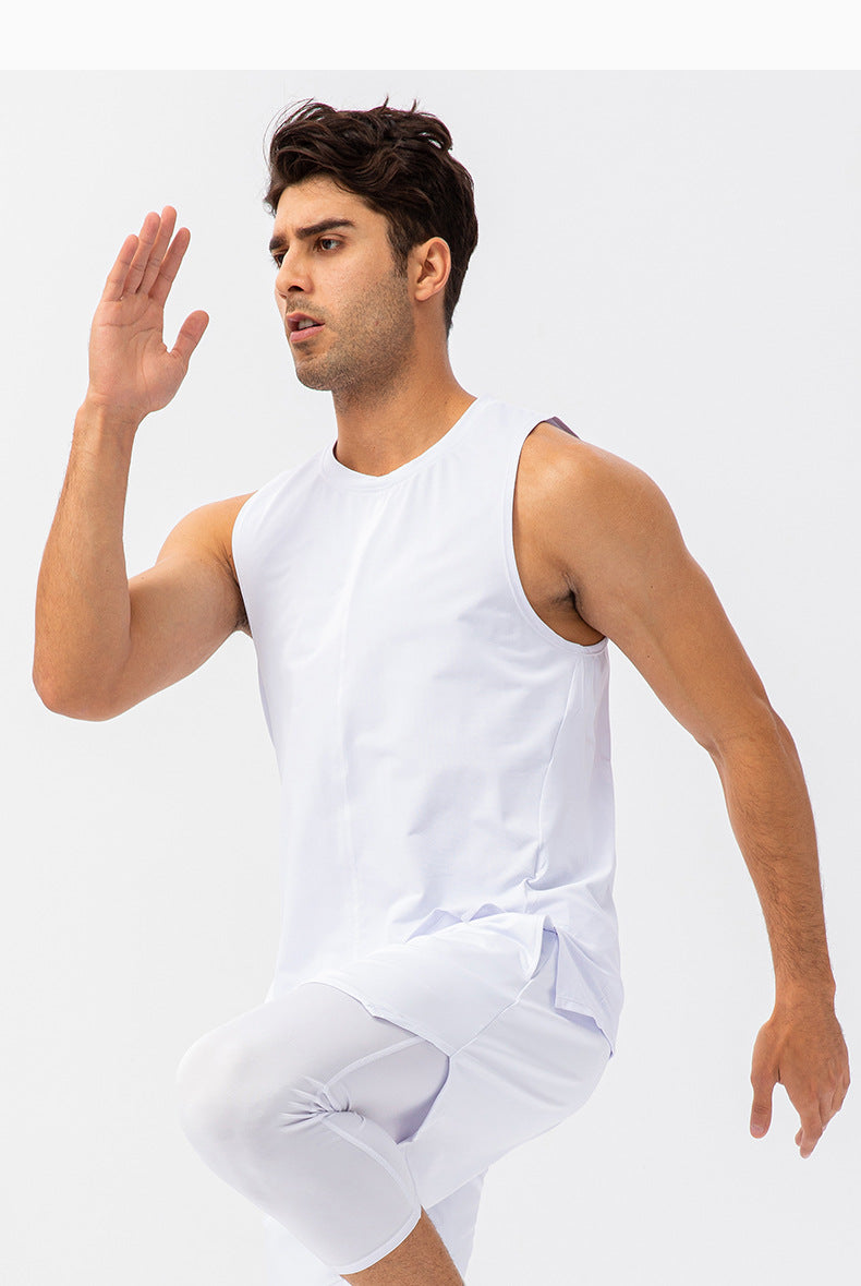 FOUREGG 23.07 Men's summer fitness loose vest quick-drying breathable basketball running T-shirt moisture-wicking wide-shouldered sports vest 21113