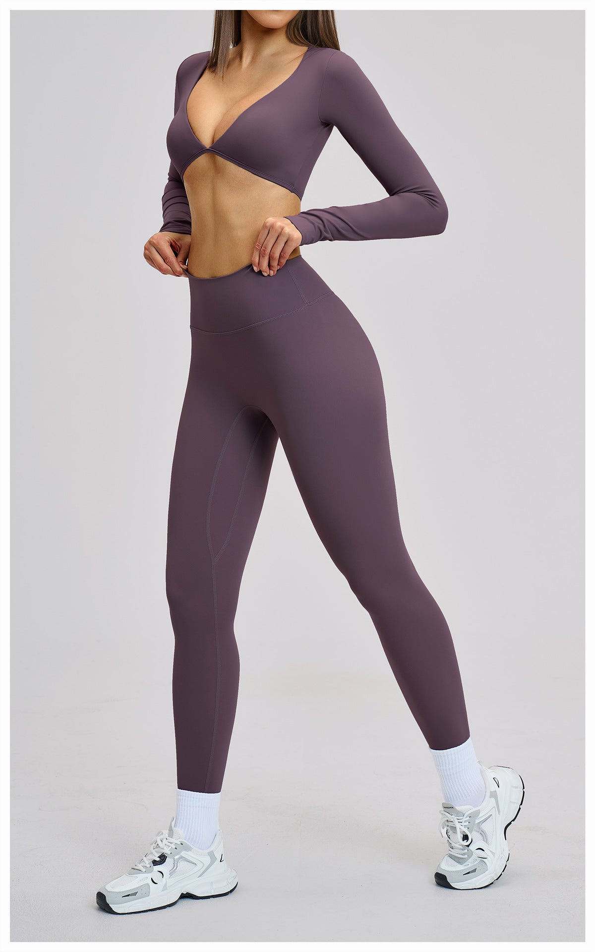 03/2026 Brushed Micro-flare Yoga Set, European and American Style Sports Running Fitness Set, Halter Neck Yoga Suit 4201