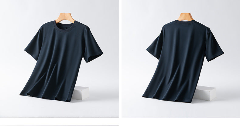 Short-sleeved t-shirt women's linen cotton 2023 spring and summer new round neck solid color top short-sleeved women's half-sleeved bottoming shirt