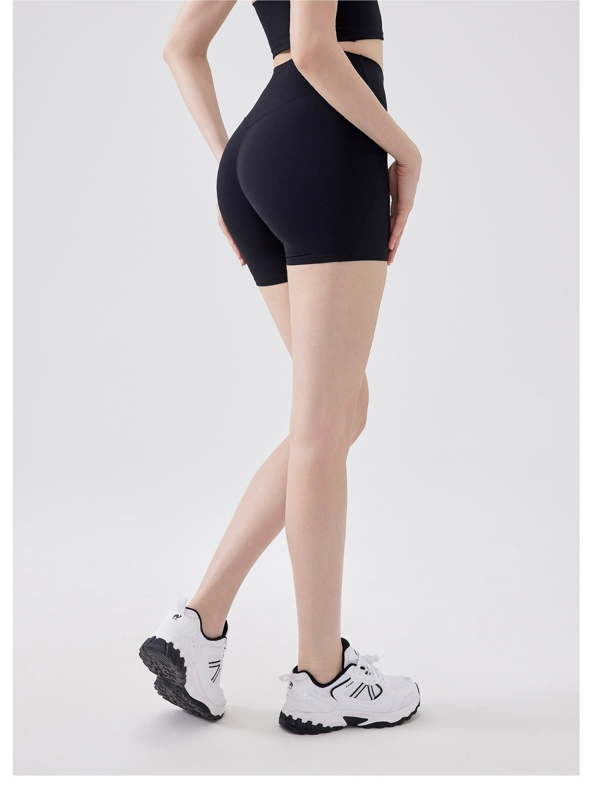 12/2025 Three-point high elastic tight-fitting hip-lifting shorts for womenfouregg Innovative One-Piece Booty Lifting Shorts: No-Show Underline, Back Pocket Activewear for Bulk Order