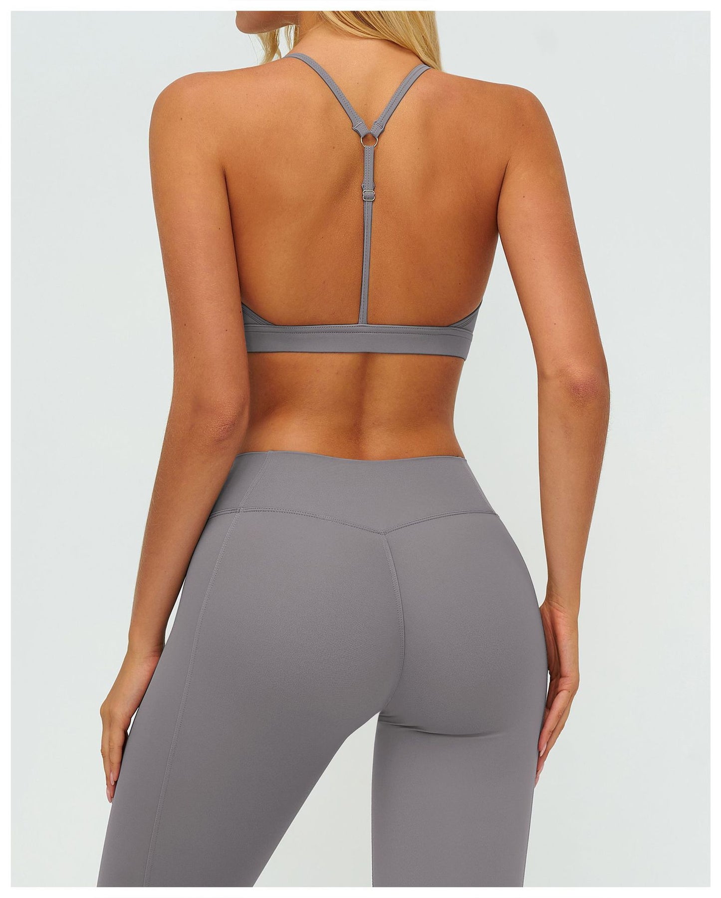 12/2025 Sujetador de yoga con cuello en V cepillado y espalda en forma de Y, sujetador deportivo ajustable, sujetador deportivo para fitness y correr 9313 -