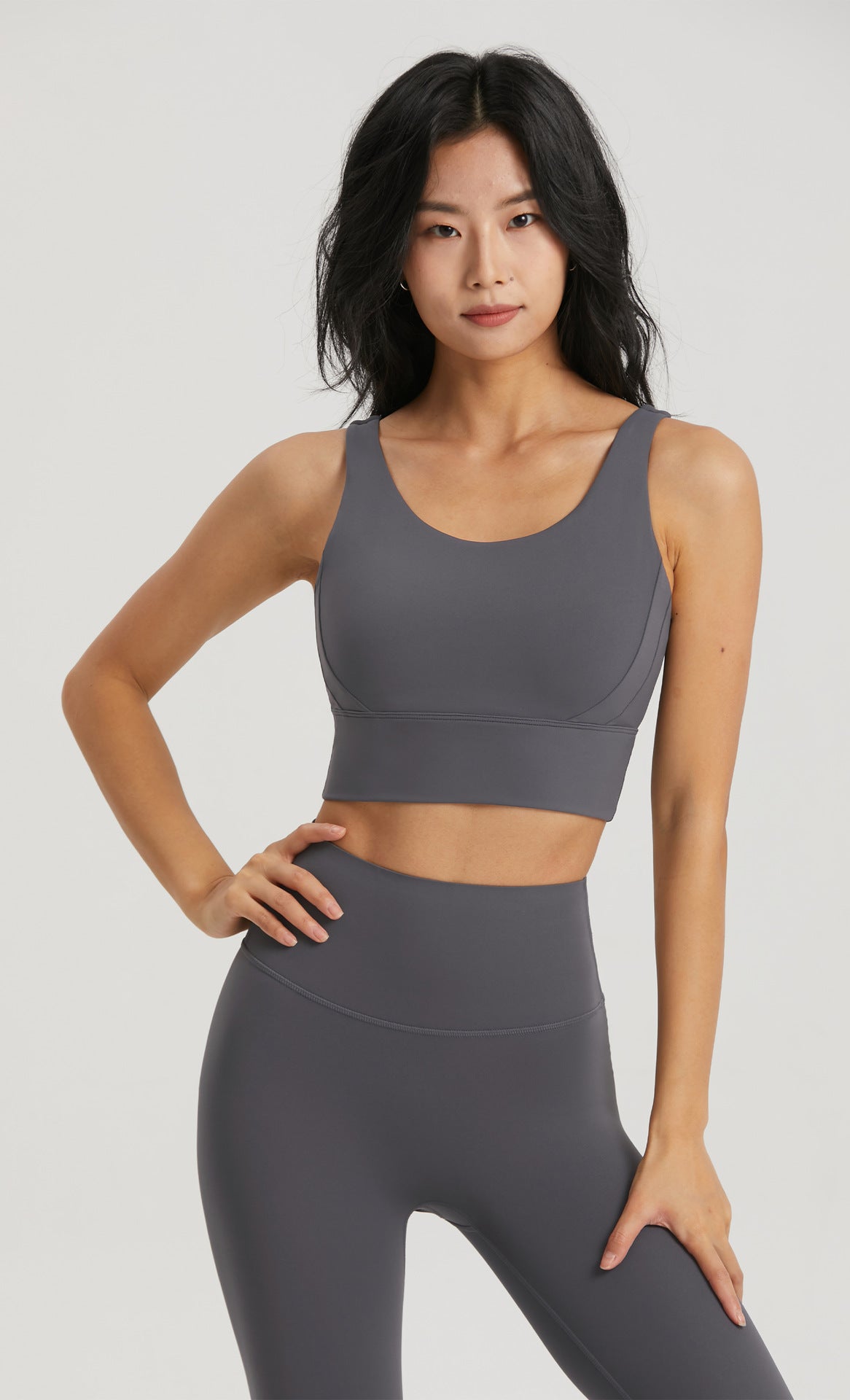 2023 fixed cup Lycra sports underwear gathered U-shaped yoga bra fitness vest
