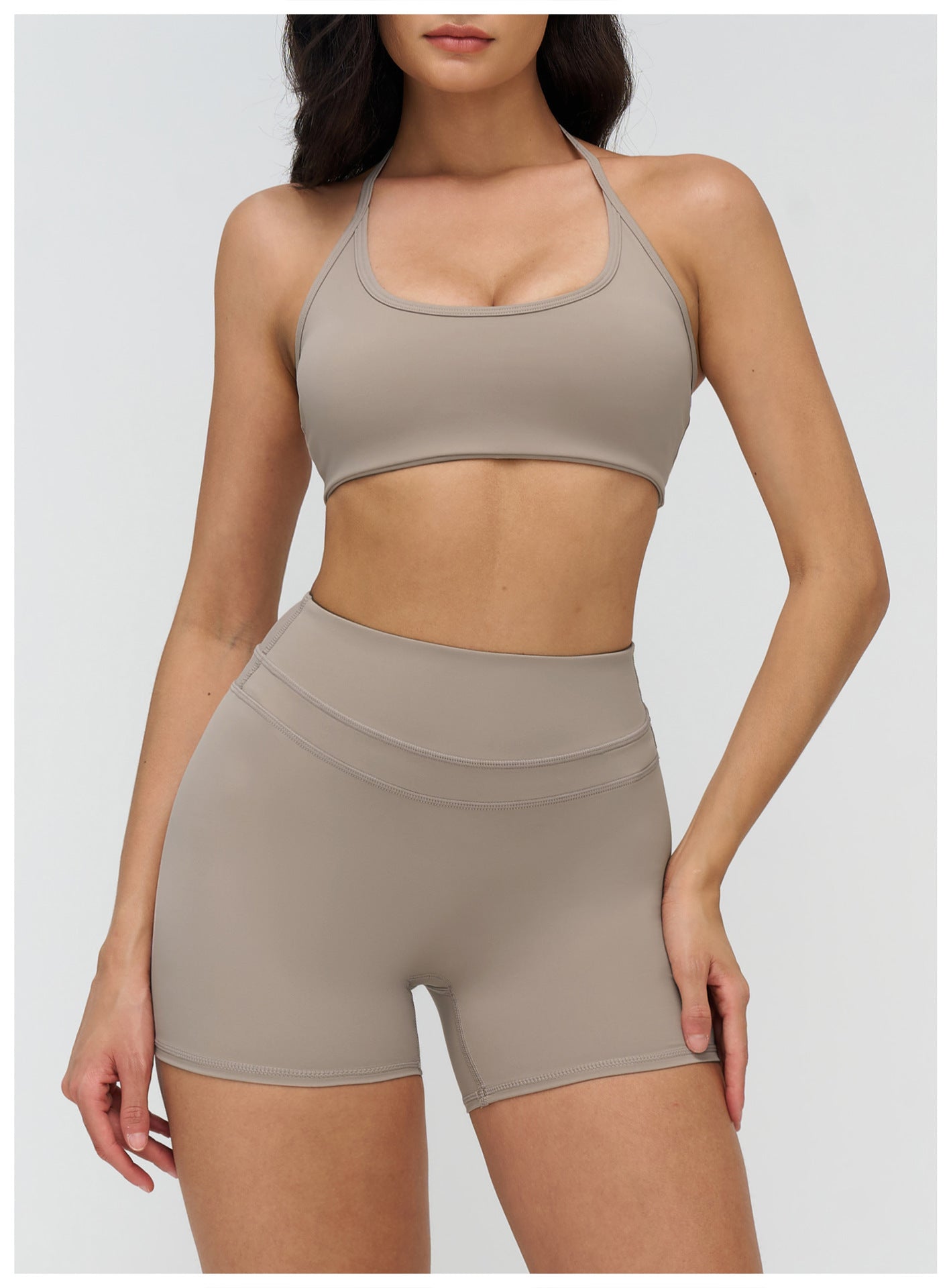 12/2025 European and American brushed yoga bra, neck-hanging hollow beauty back bra, fitness running sports underwear for women 3109