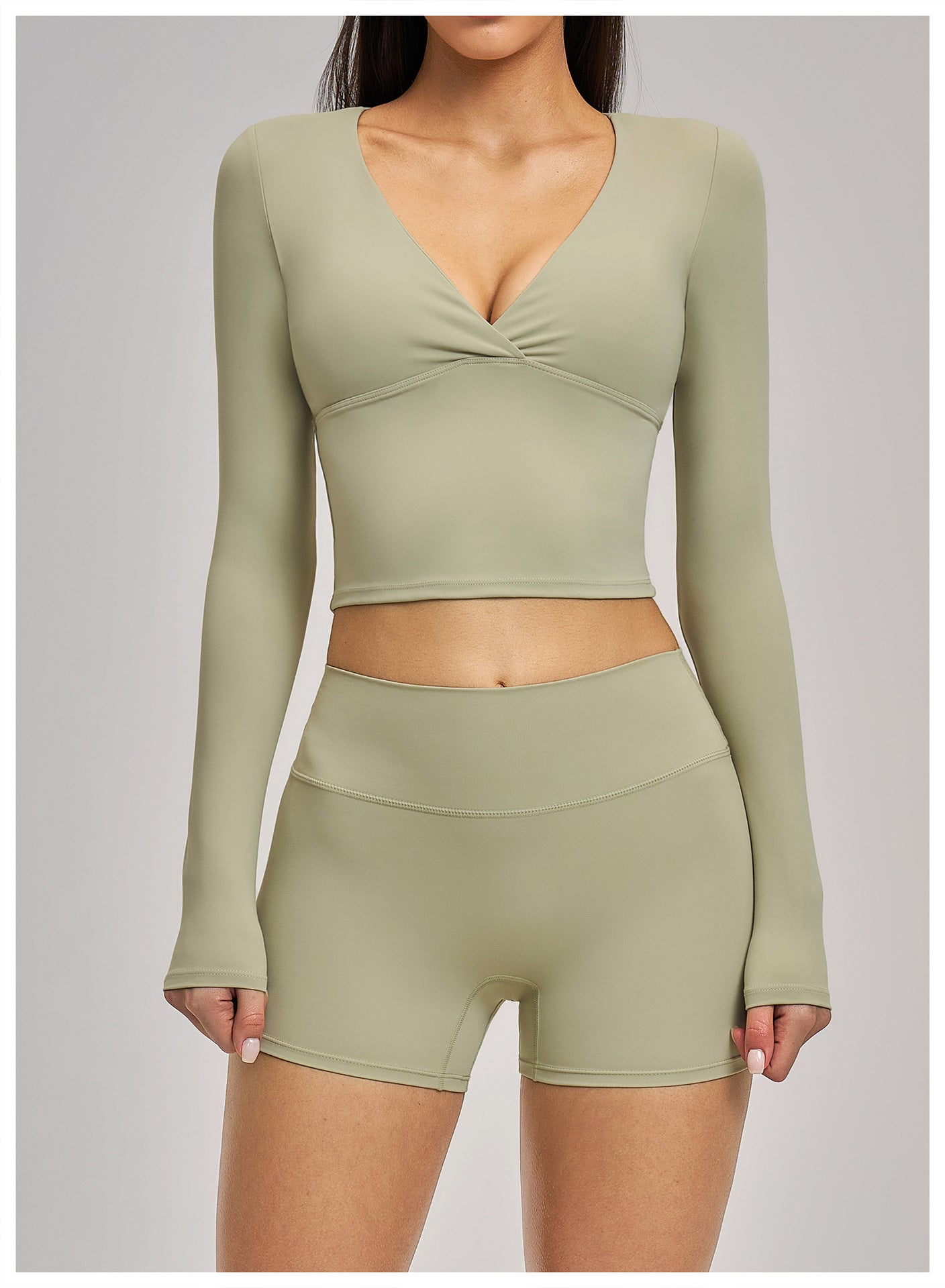 Haut de yoga printemps et été 03/2026 pour femme - T-shirt de sport polyvalent à manches longues de yoga Pilates pour femme - 4520