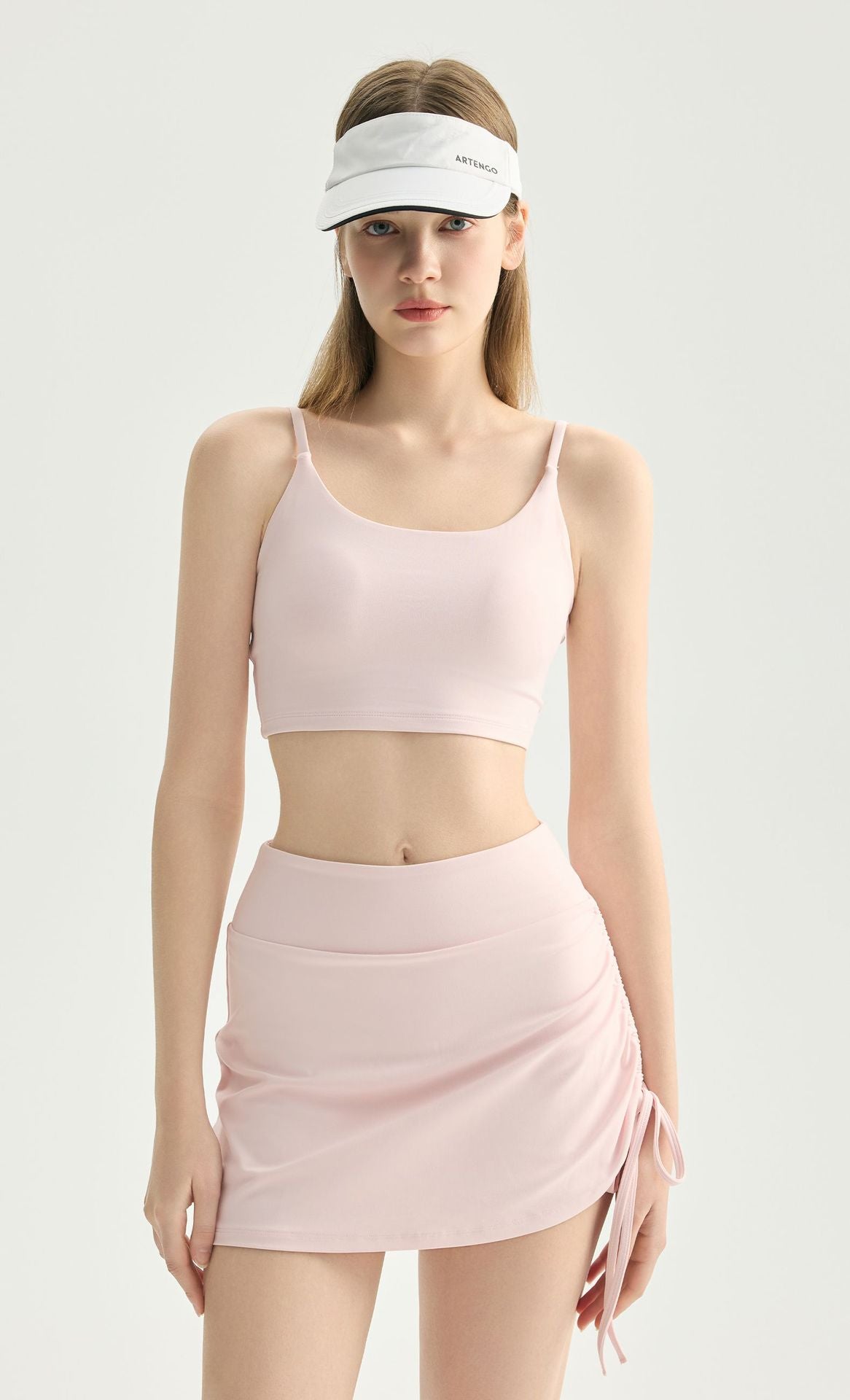 02/2026 Minifalda de yoga fruncida con cordón ajustable para mujer, ideal para correr, bailar, entrenar a diario, hacer fitness - pantalones falda de dos piezas