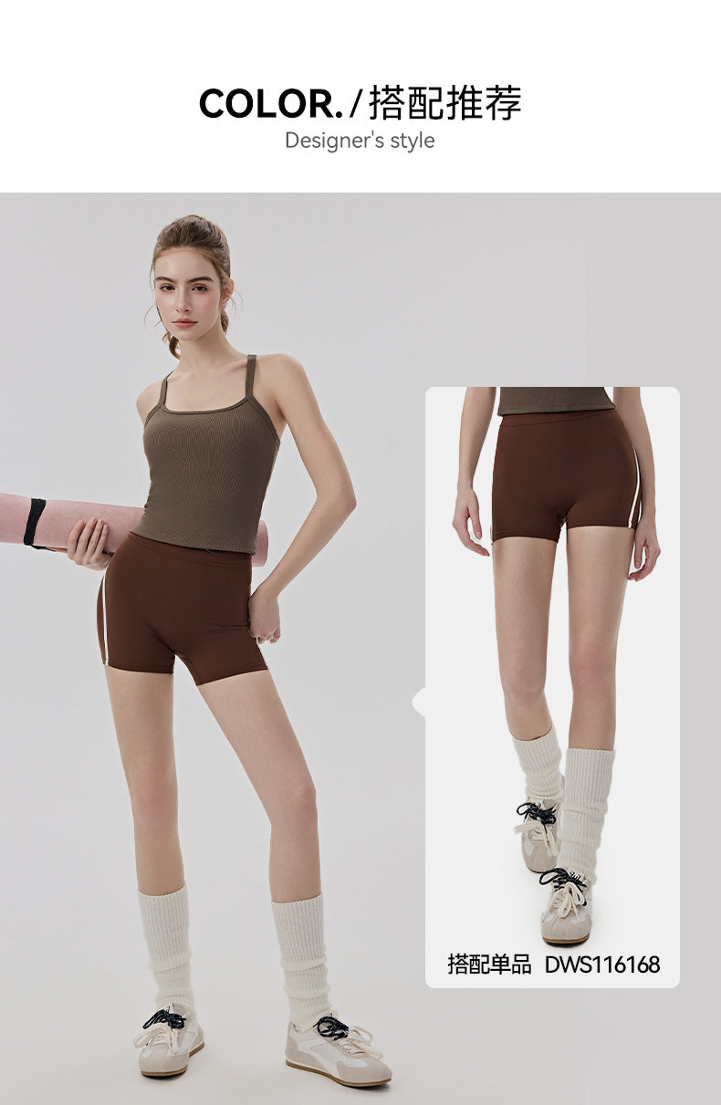 01/2026 Chaleco de yoga de canalé primavera/verano para mujer con sujetador acolchado, sin necesidad de usar ropa interior, chaleco deportivo sexy con espalda descubierta en forma de Y