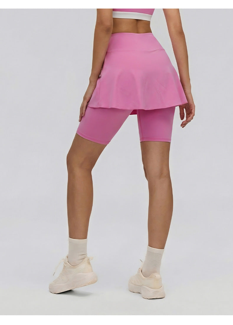 03/2026 Women's high-waisted yoga shorts with tummy control, pockets, peach-shaped butt-lifting, tight-fitting sports shorts