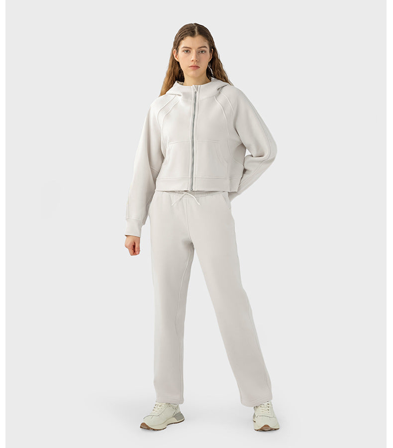 2023.09 SCA add velvet inside warm loose tracksuit pants women comfortable skin fashion everything yoga casual sweatpants women