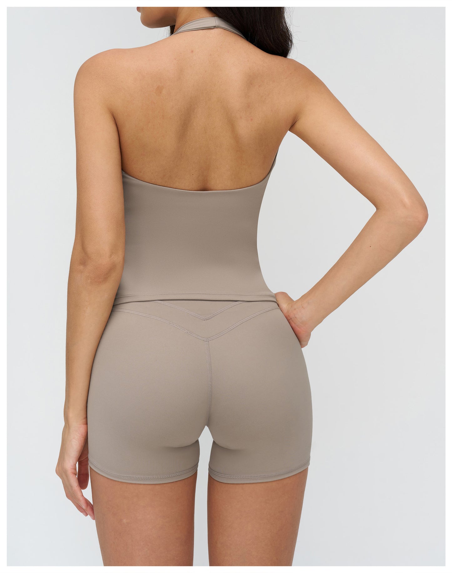 12/2025 V-neck halter yoga vest, tight brushed back beauty sports vest, outdoor running fitness underwear 3109