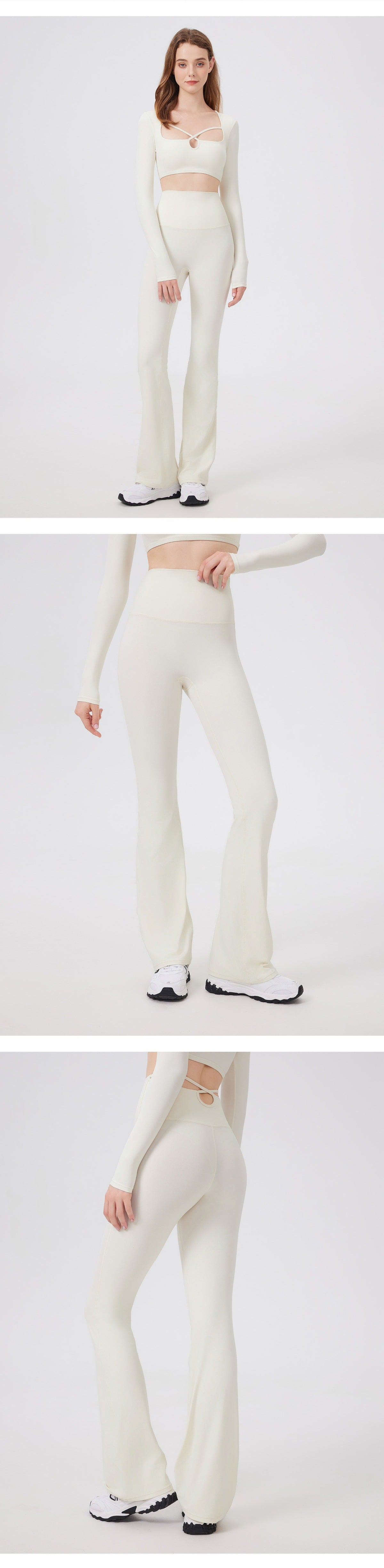 09/2025 High-waisted, hollowed-out, cloud-like, tight-fitting long pants, anti-rolling yoga pants, women's hip-lifting sports pants, fitness pants -